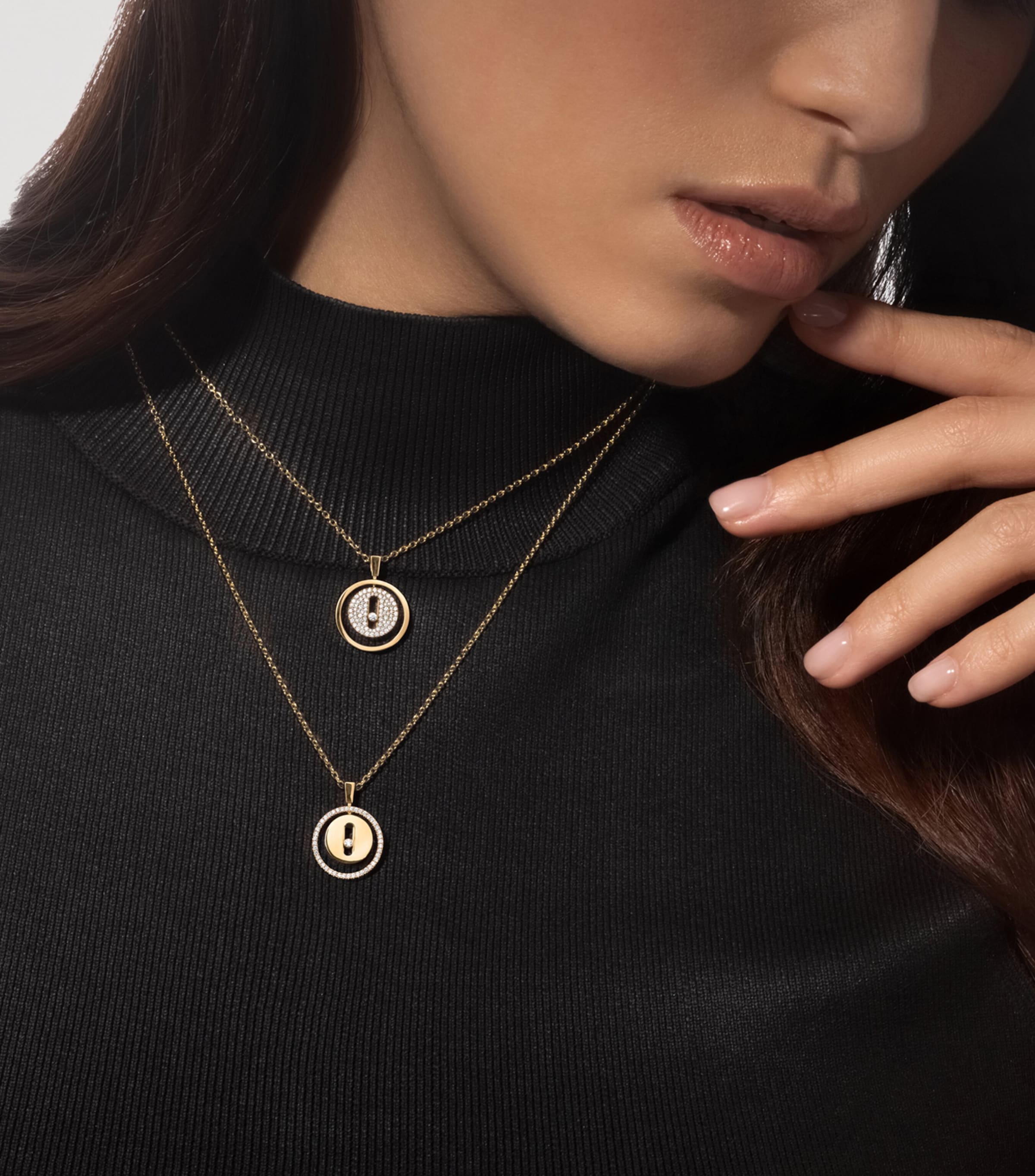 Messika Lucky Move Yellow Gold and Diamond Necklace (0.24ct) Yellow Gold Image 2