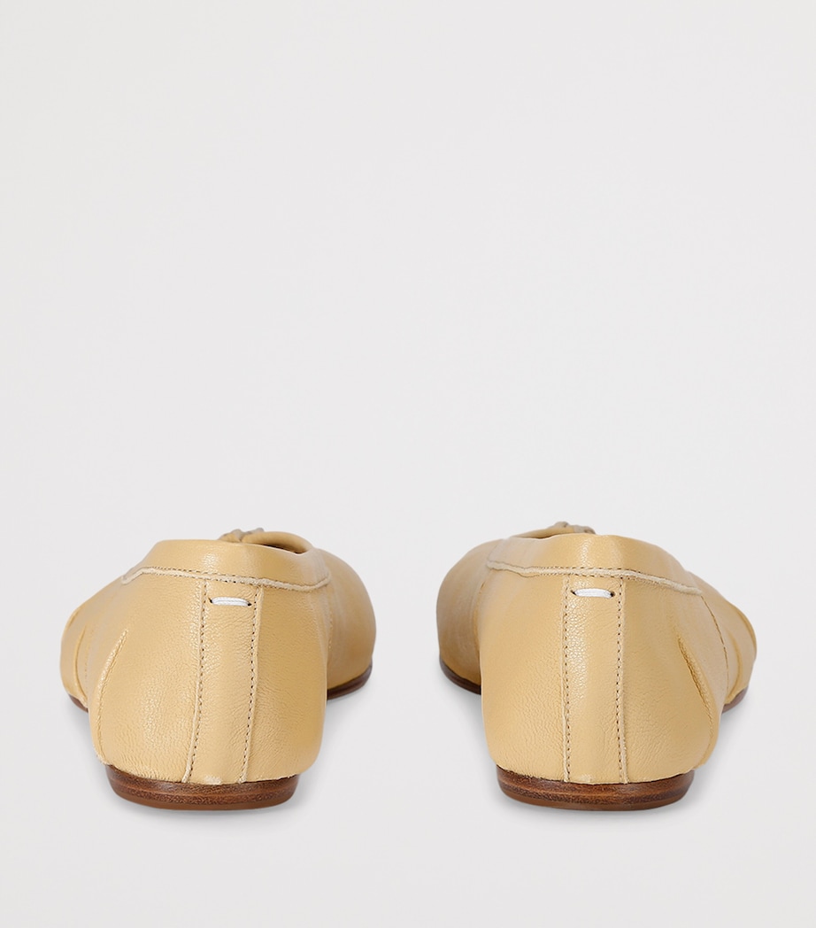 Maison Margiela Leather Tabi Ballet Flats Yellow Image 2