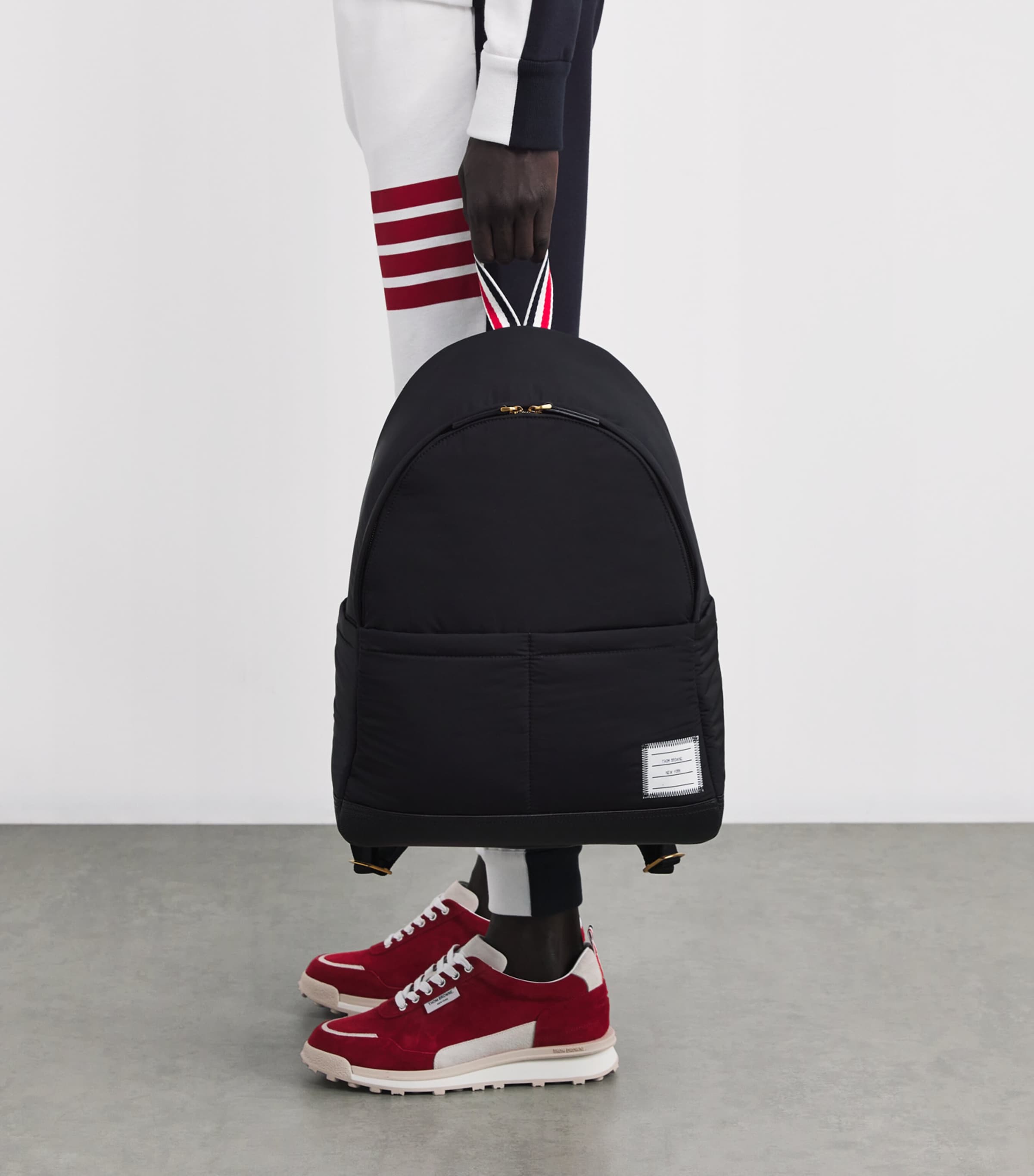 Twill Multi-Pocket Backpack BLACK Image 2