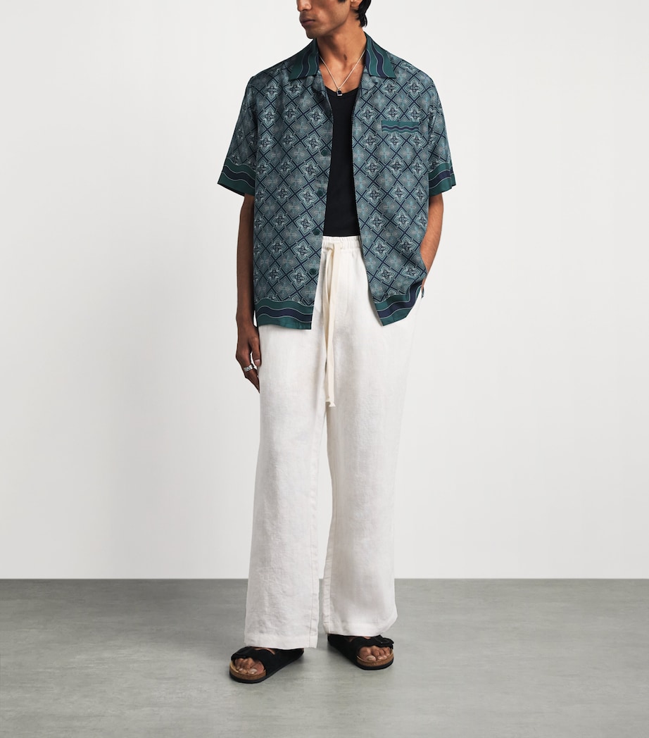 Casablanca Mens Silk Radiating Monogram Shirt Radiating Monogram Image 2