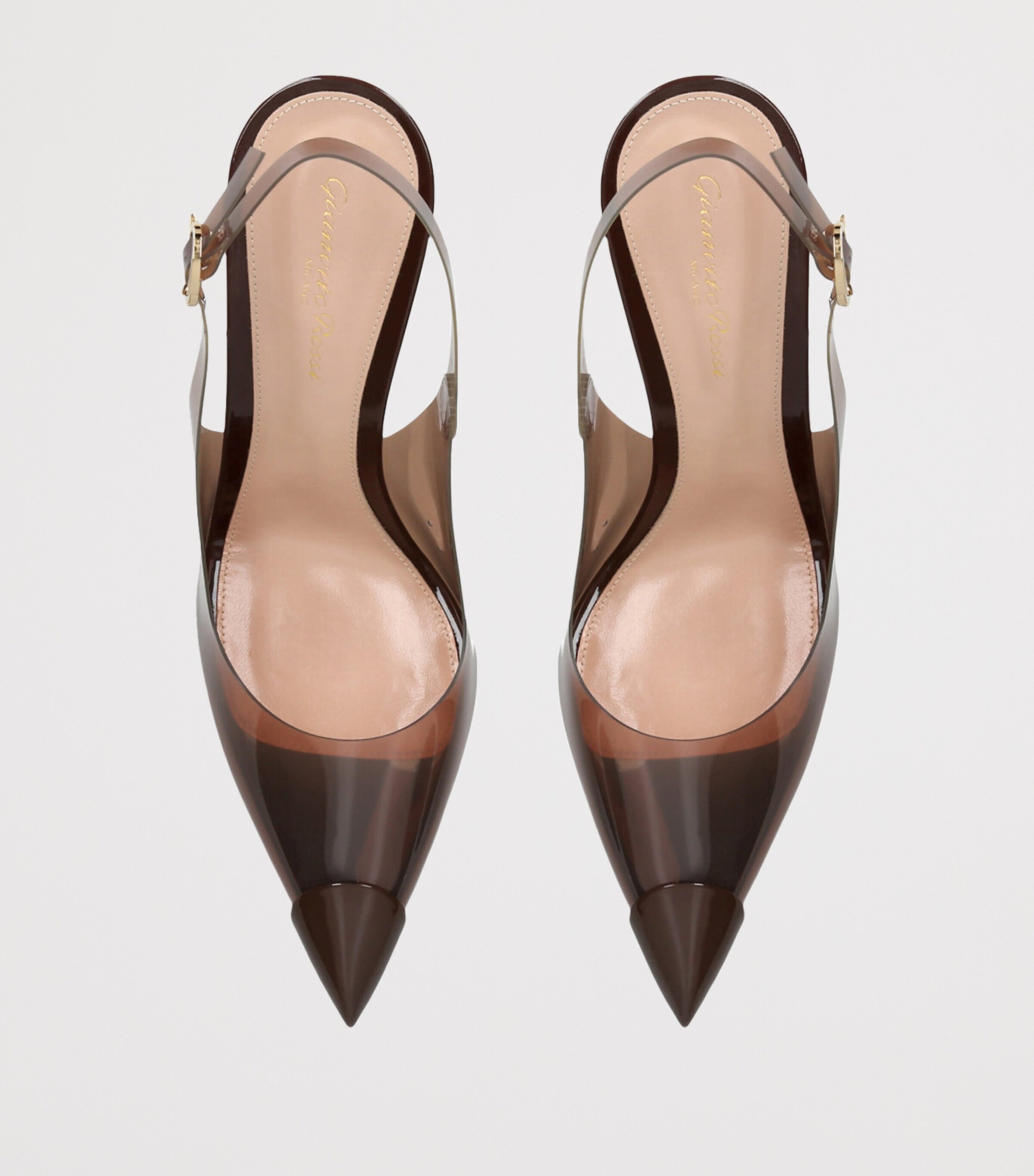 Gianvito Rossi Tipped Diana Slingback Pumps 85 Brown Image 4