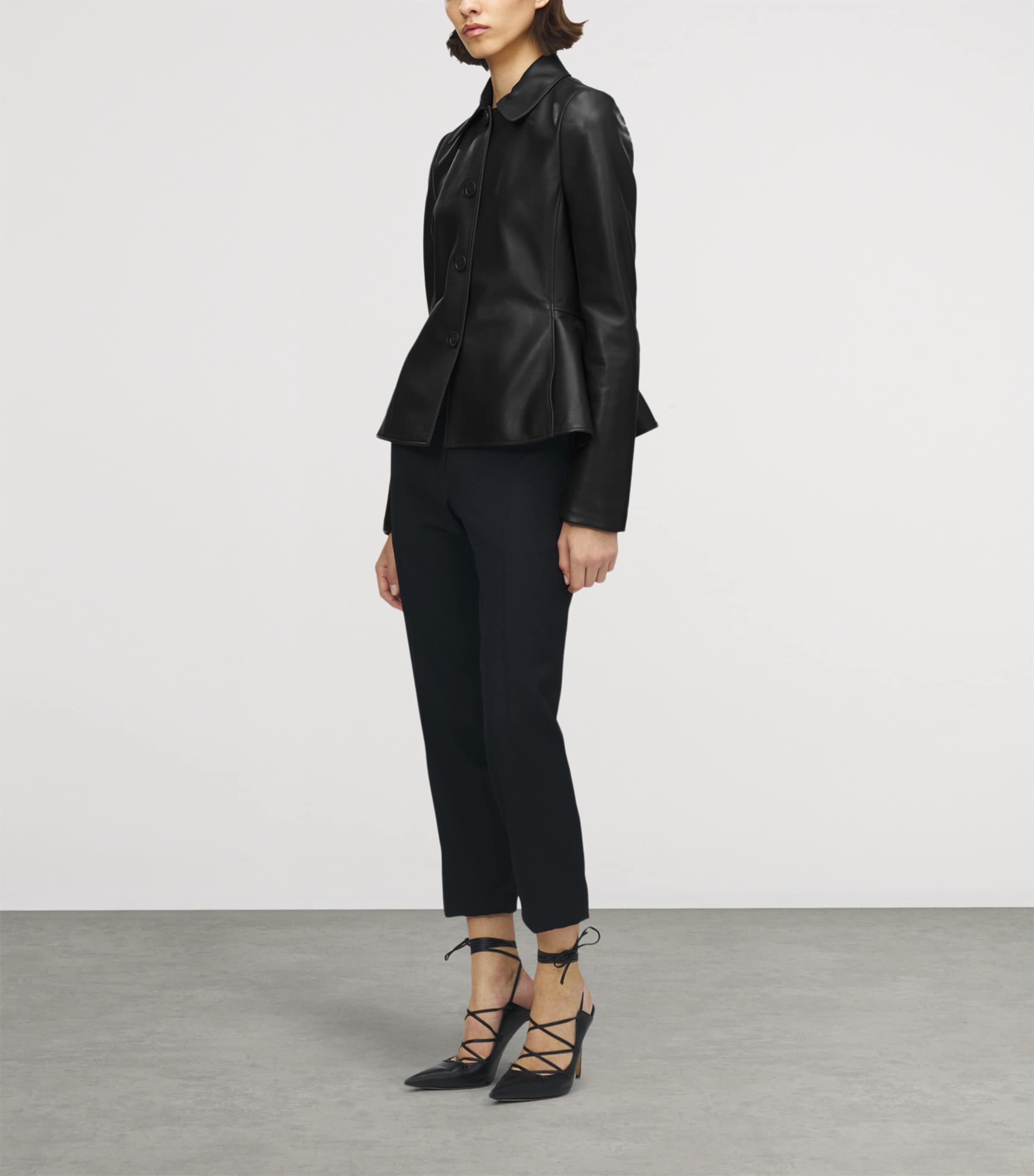 Leather Button-Up Shirt 1000 Image 3