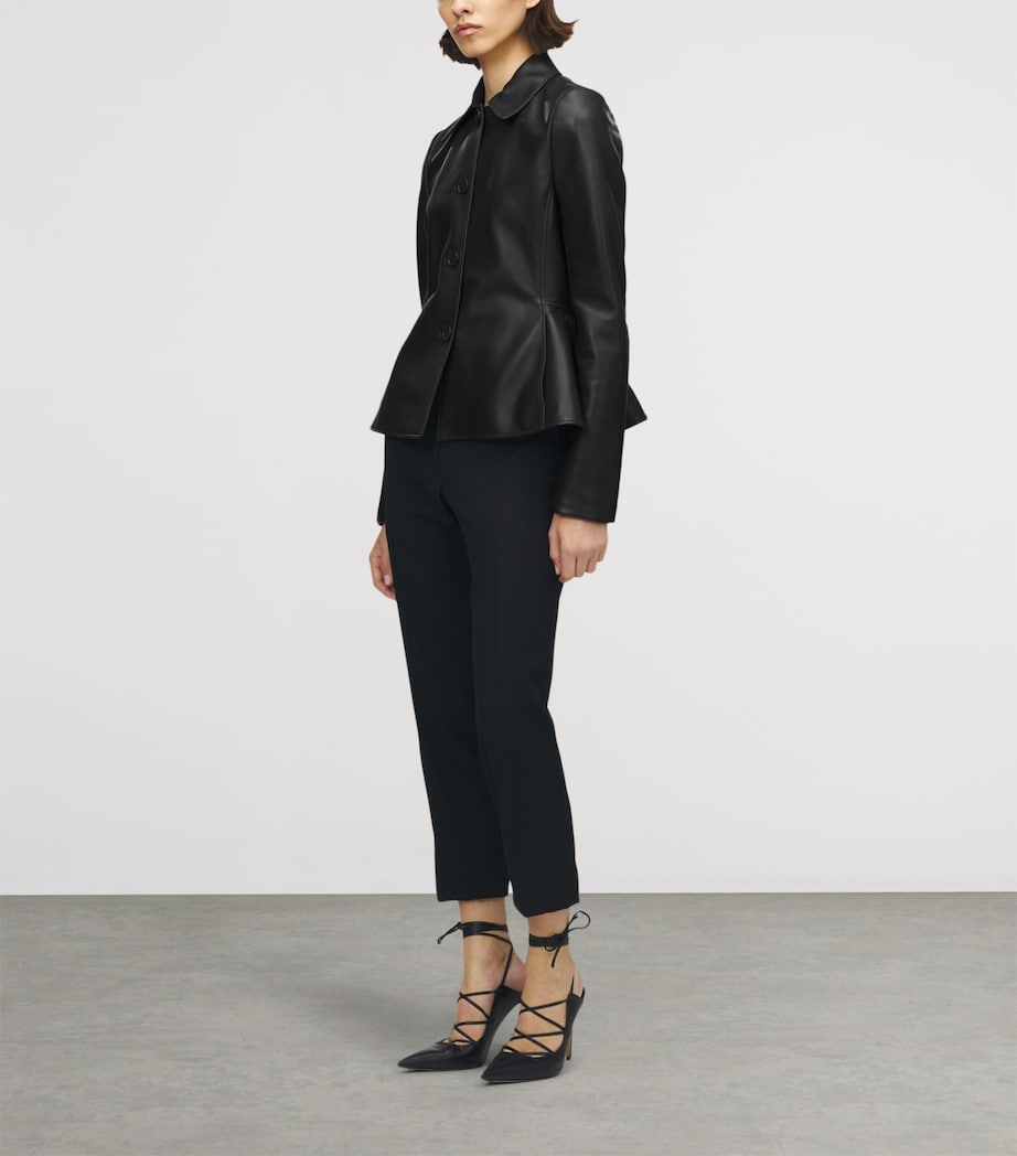 Leather Button-Up Shirt 1000 Image 3