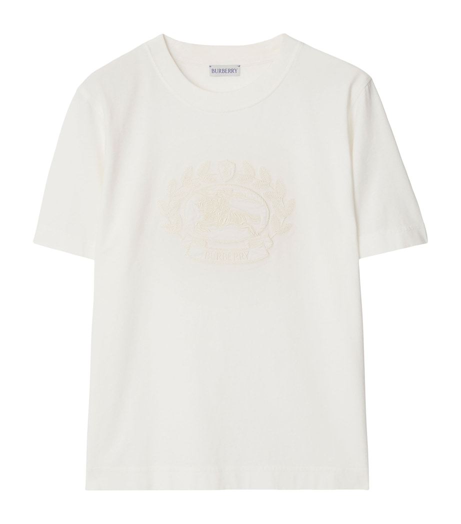 Cotton Embroidered T-Shirt CHALK Image 1