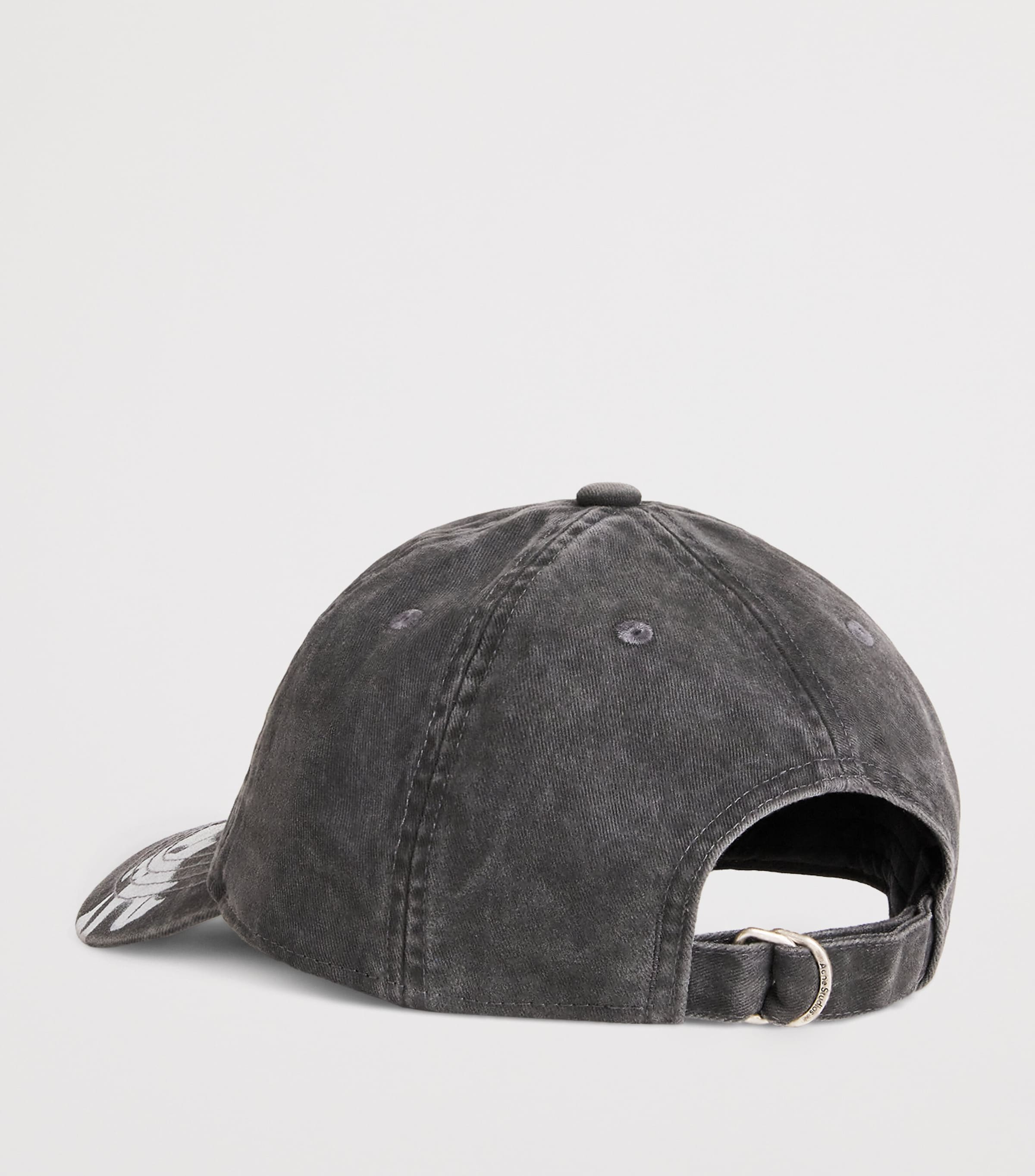 Acne Studios Graffiti Logo Baseball Cap Faded Black Image 3