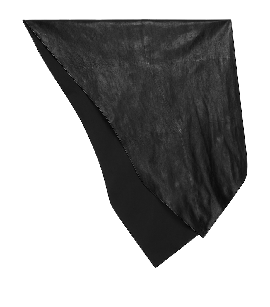 Leather Exploded Bow Scarf BLACK Image 1