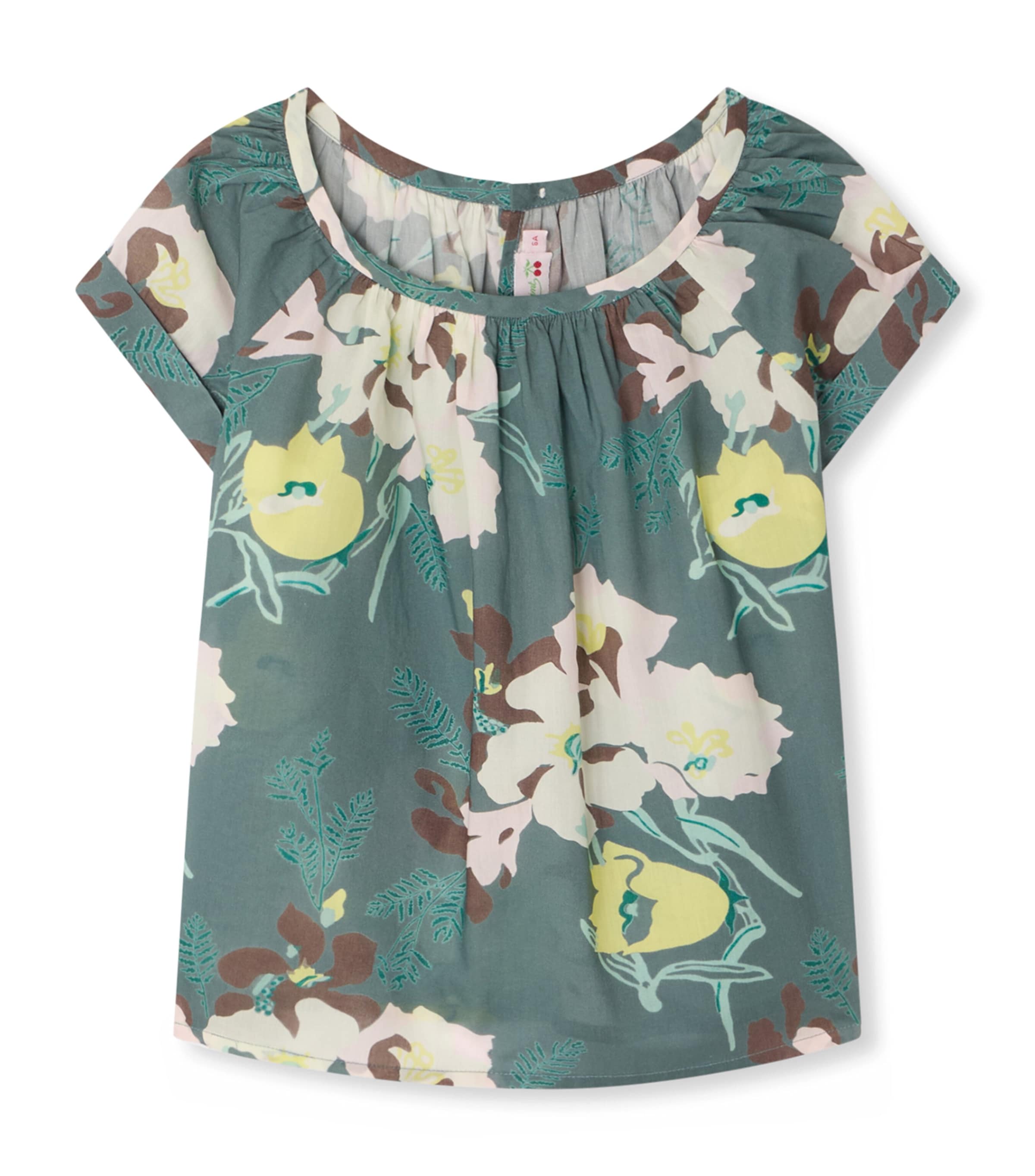 Bonpoint Cotton Augustin Blouse (10-14 Years) Vert Ardoise Image 1