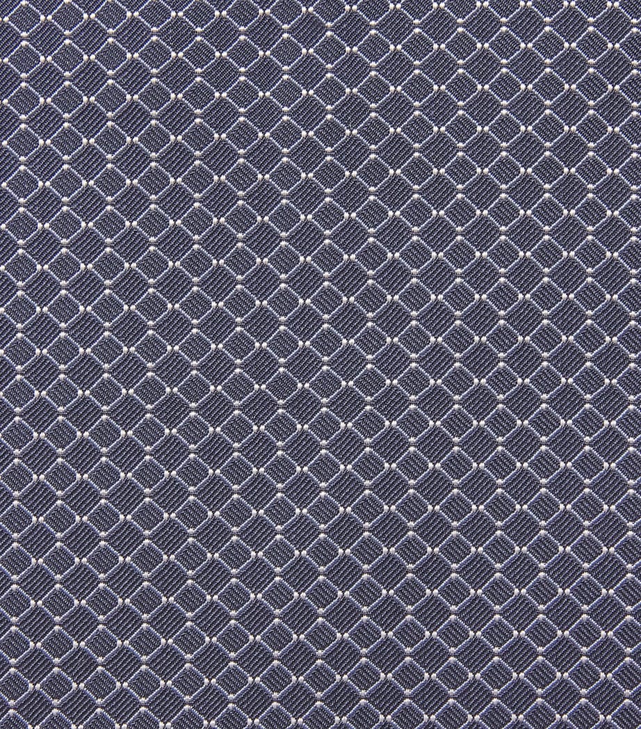 Pal Zileri Silk Printed Pocket Square Blue Image 3