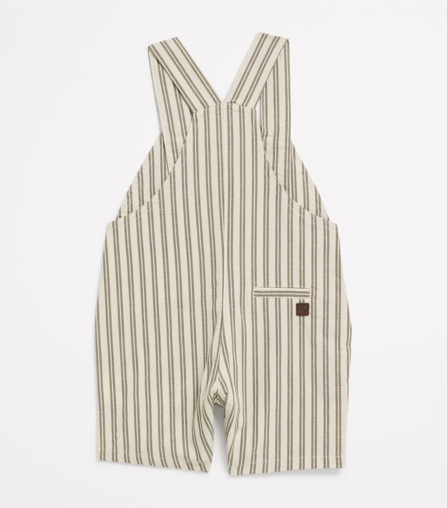 Cotton Striped Dungarees (3-36 Months) FOUG�RE Image 2