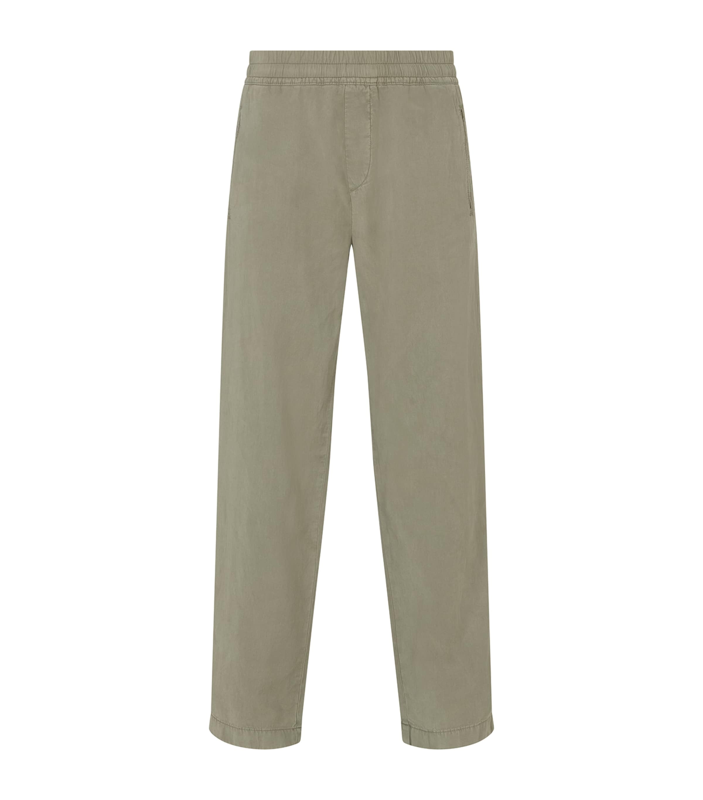 7 For All Mankind Lyocell-blend Elasticated Trousers In Green
