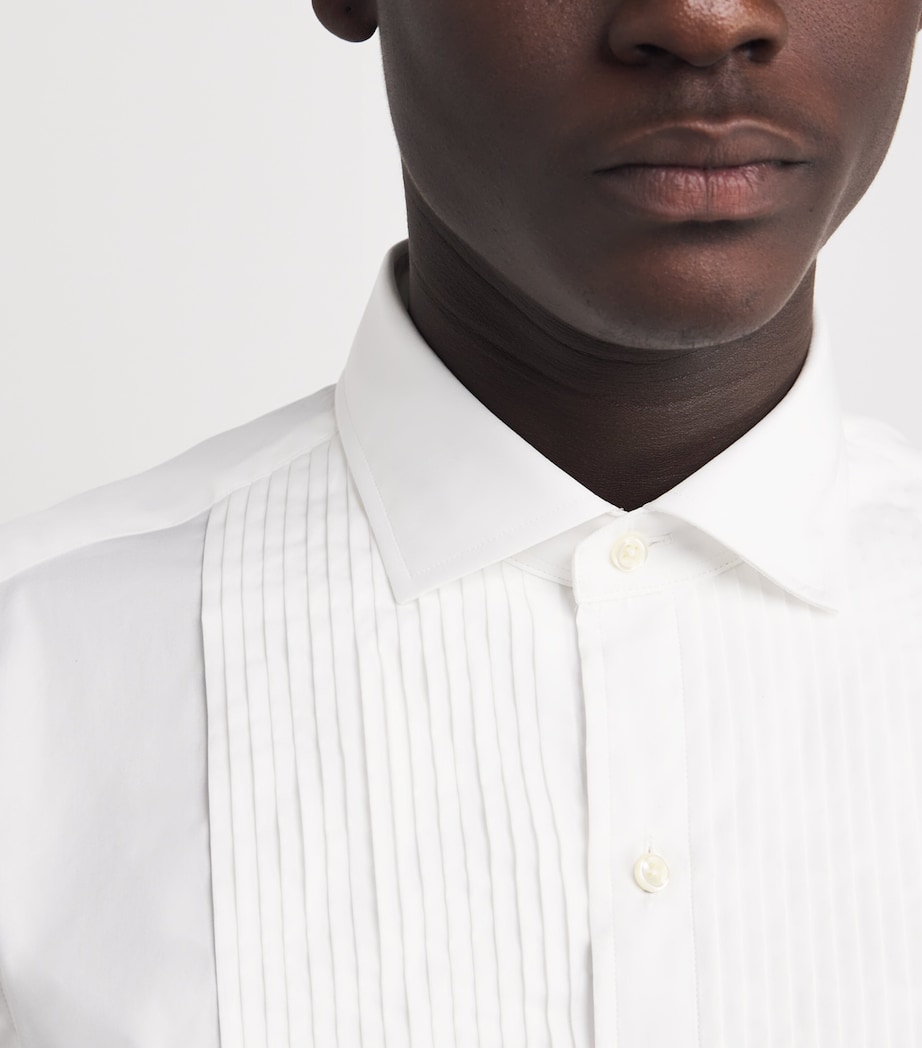 Cotton Custom Fit Dress Shirt WHITE Image 6
