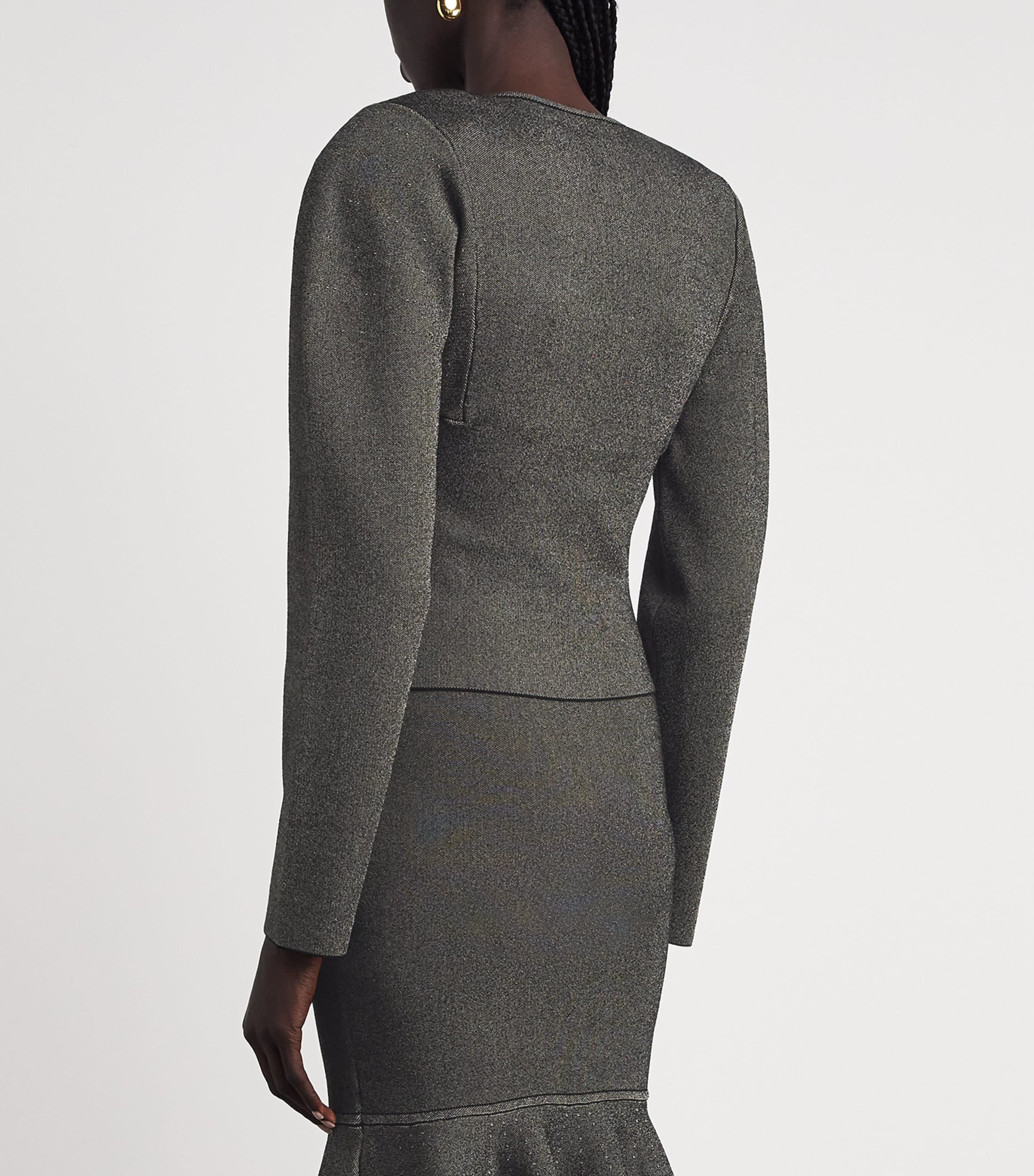 Jacquemus Womens Sera Cardigan Dark Beige Image 5