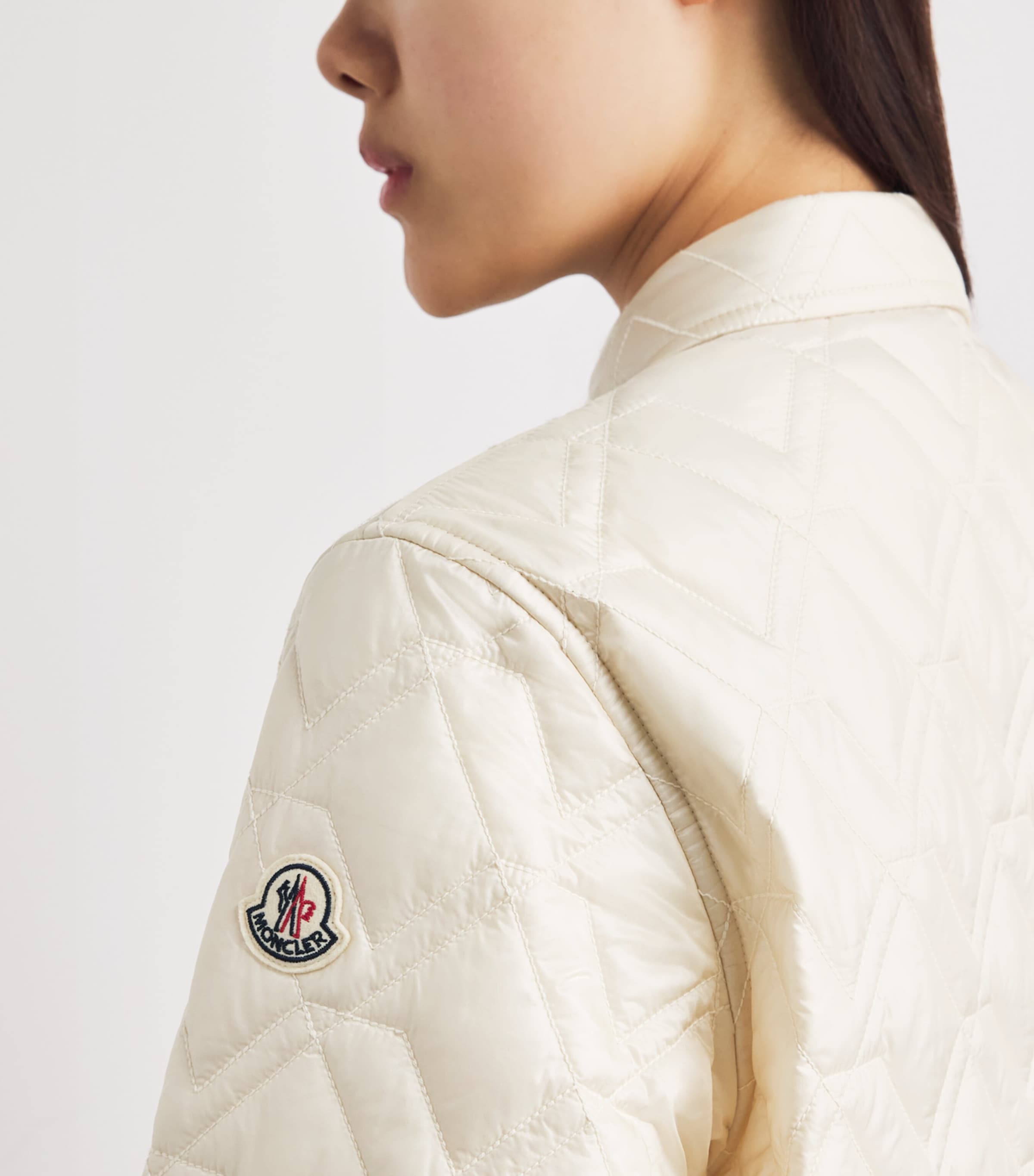 Moncler Womens Diamond-Quilted Overshirt Image 3