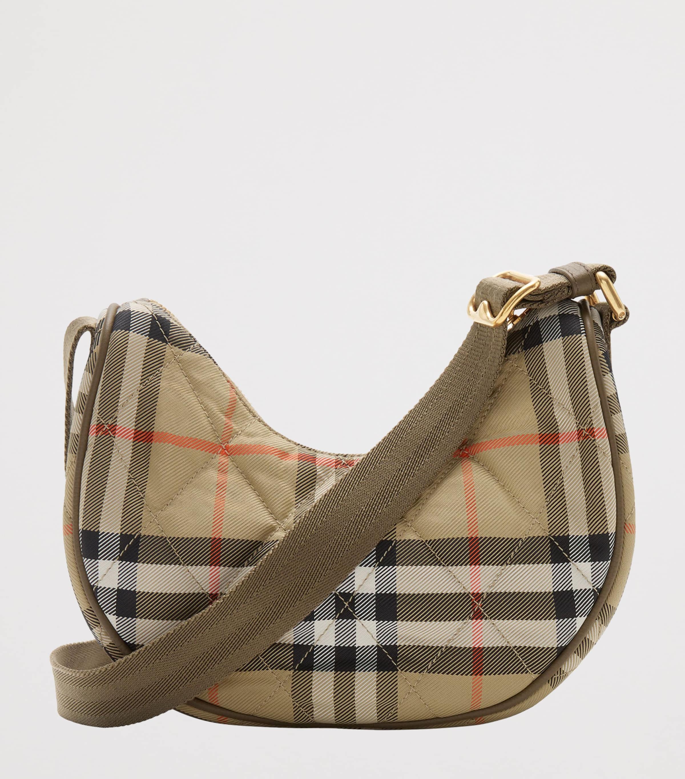 Check Horseshoe Cross-Body Bag SAND Image 8