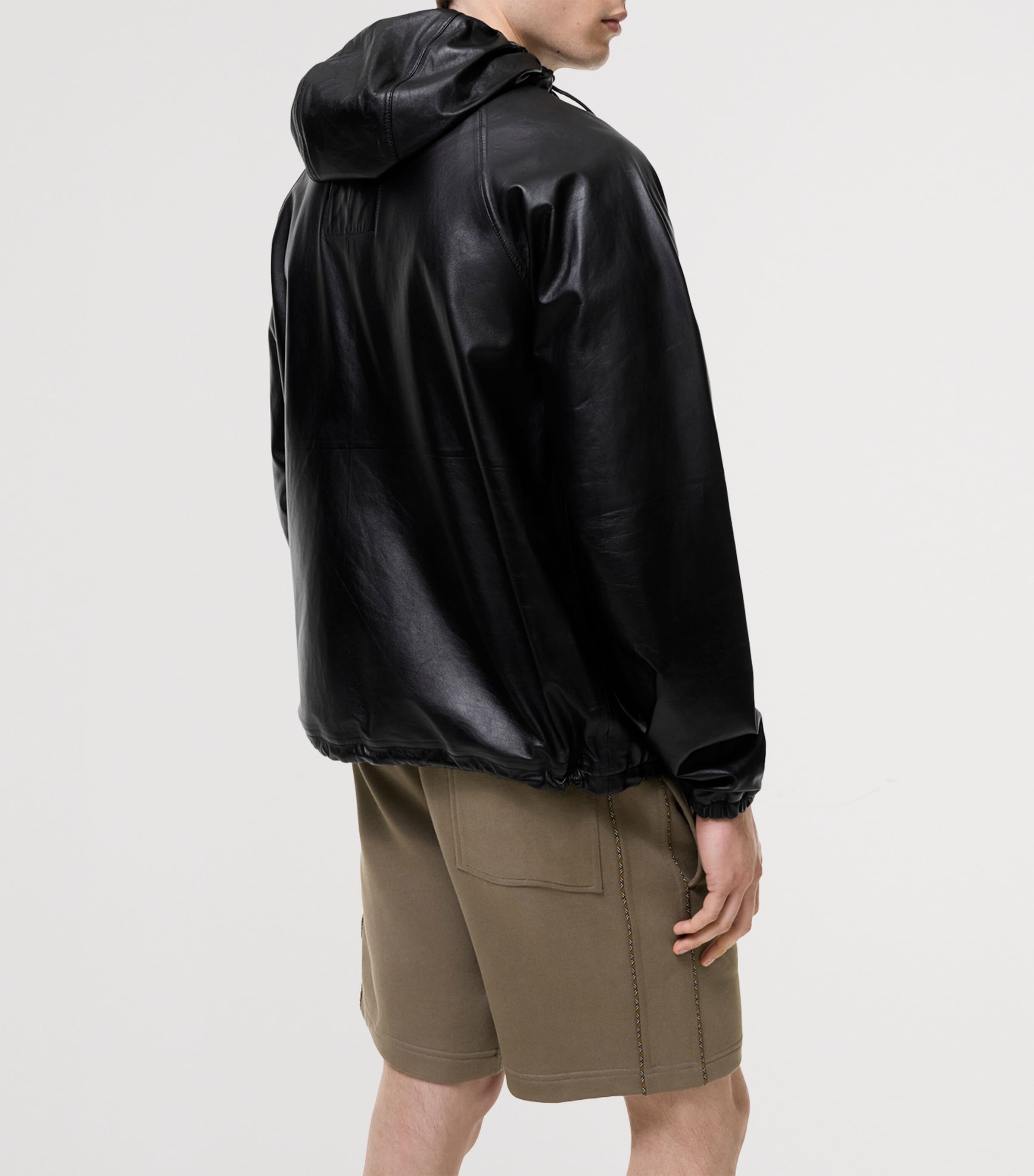 Burberry Mens Clapton Leather Jacket Black Image 3
