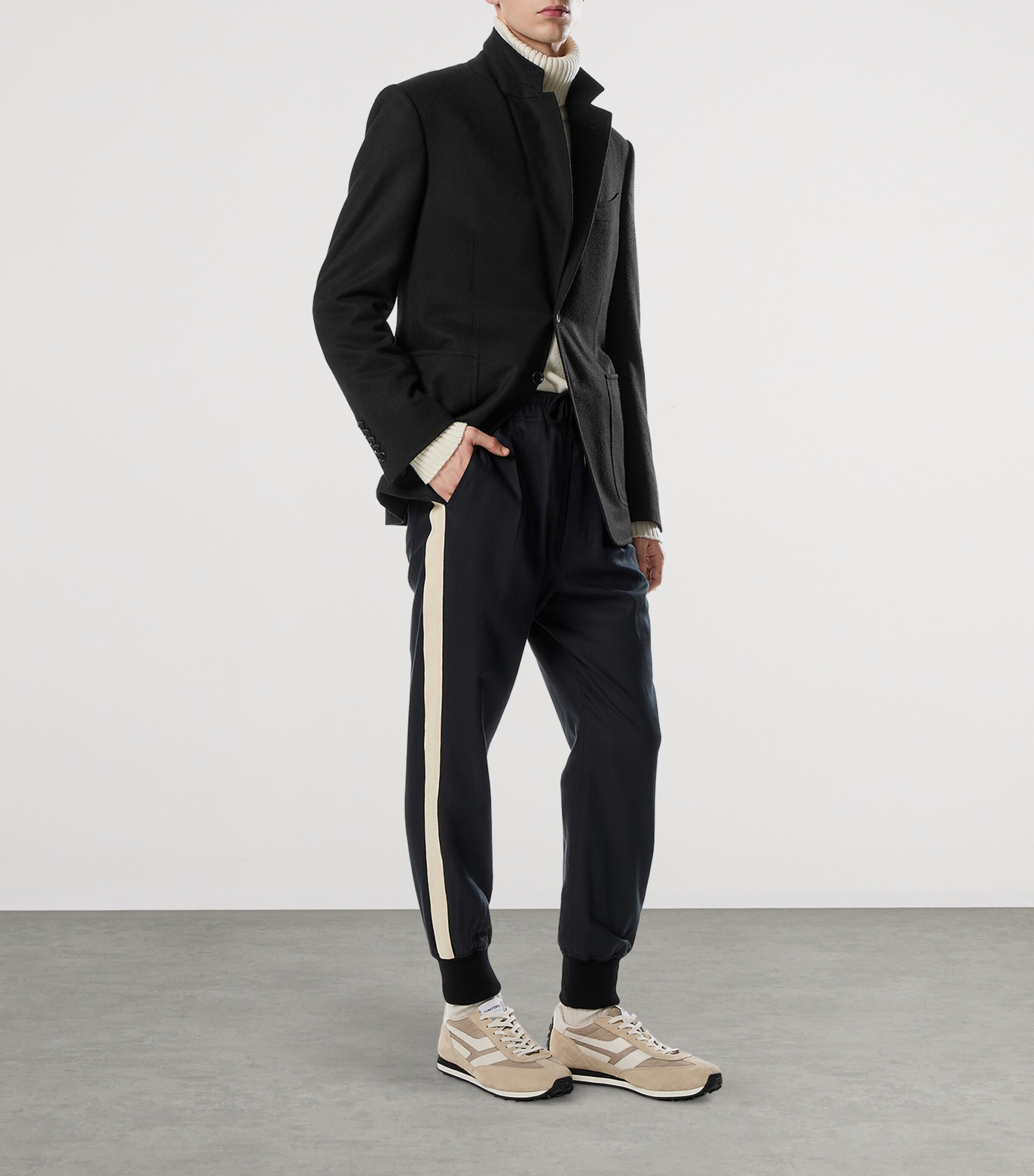 Cotton-Silk Drawstring Sweatpants XLBAW Image 2