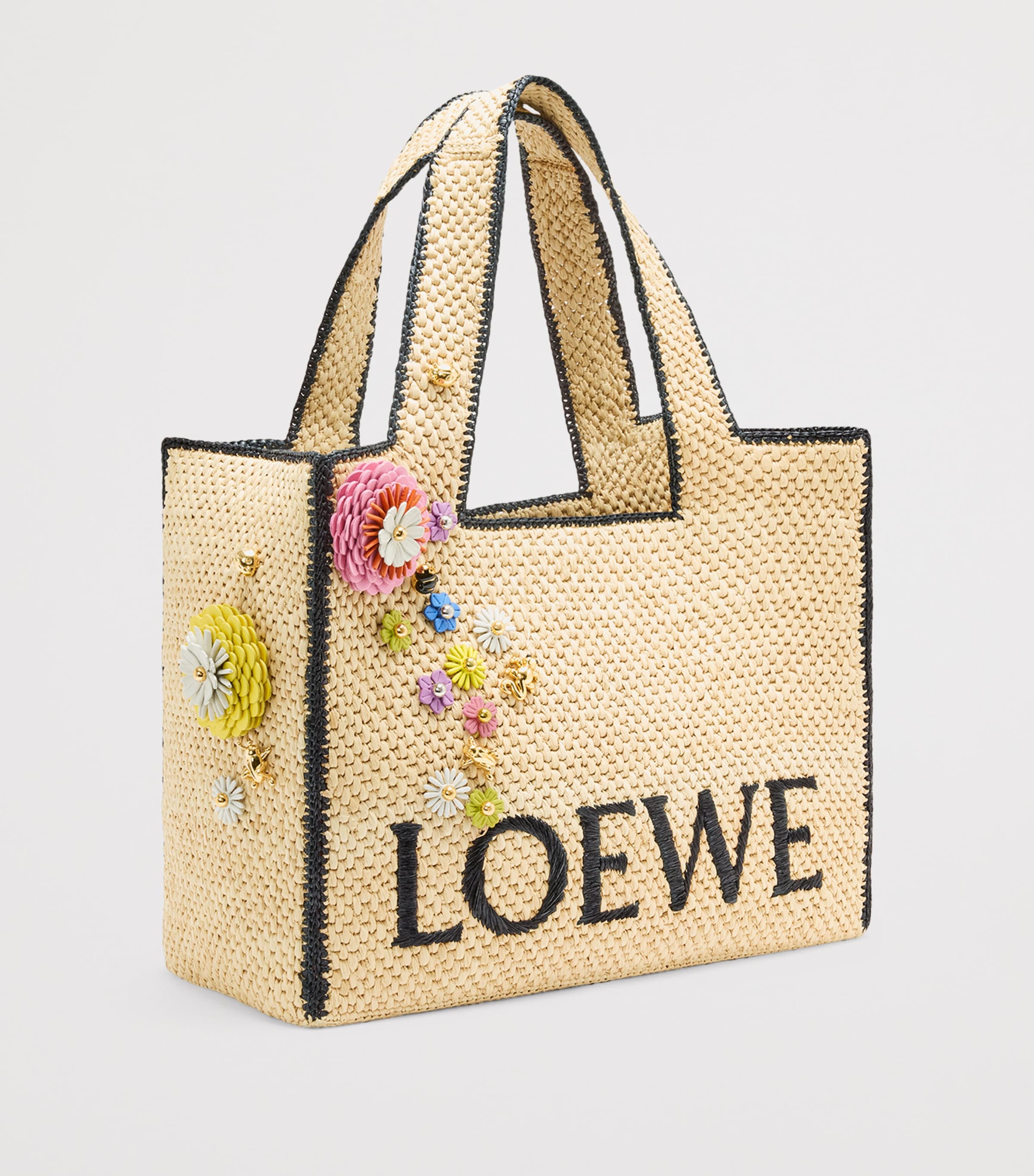 x Paula's Ibiza Leather-Trim Flower Pin WHITE Image 5