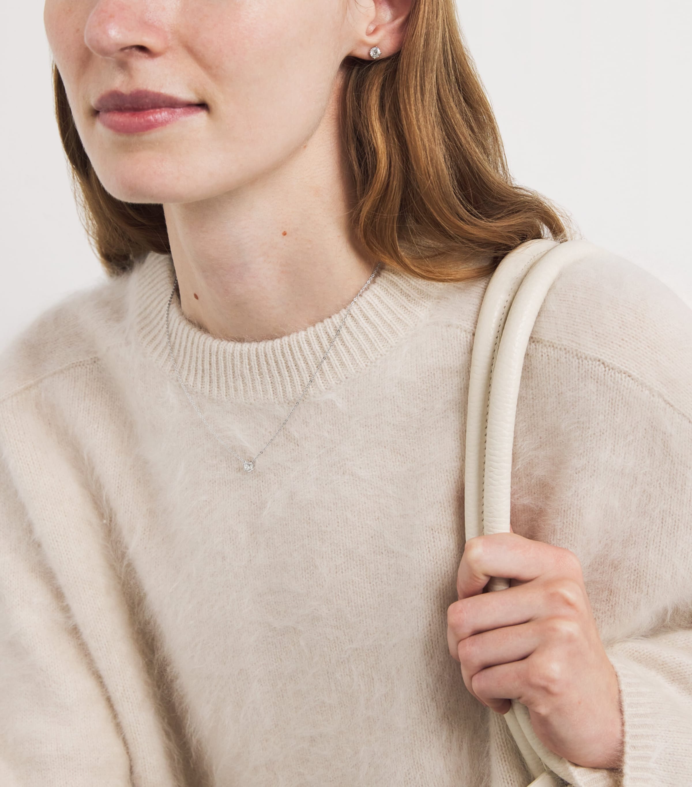 White Gold and Diamond Pendant Necklace (0.50ct) WHITE GOLD Image 4