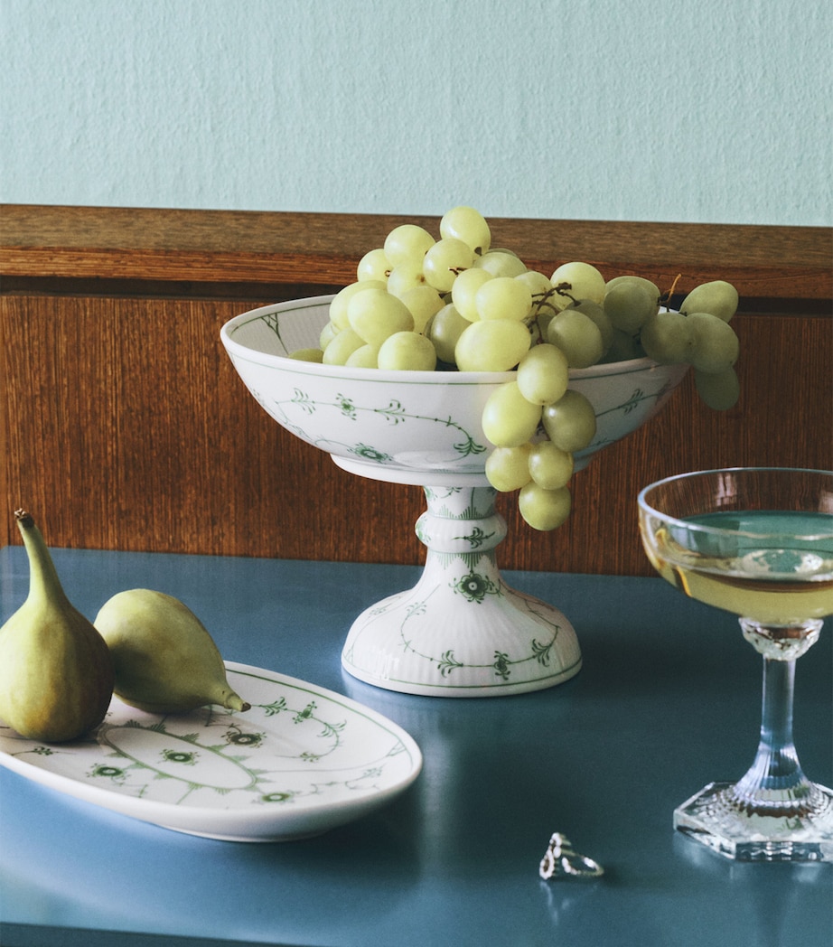 Royal Copenhagen Fluted Bowl on Foot (800ml) Green Image 2