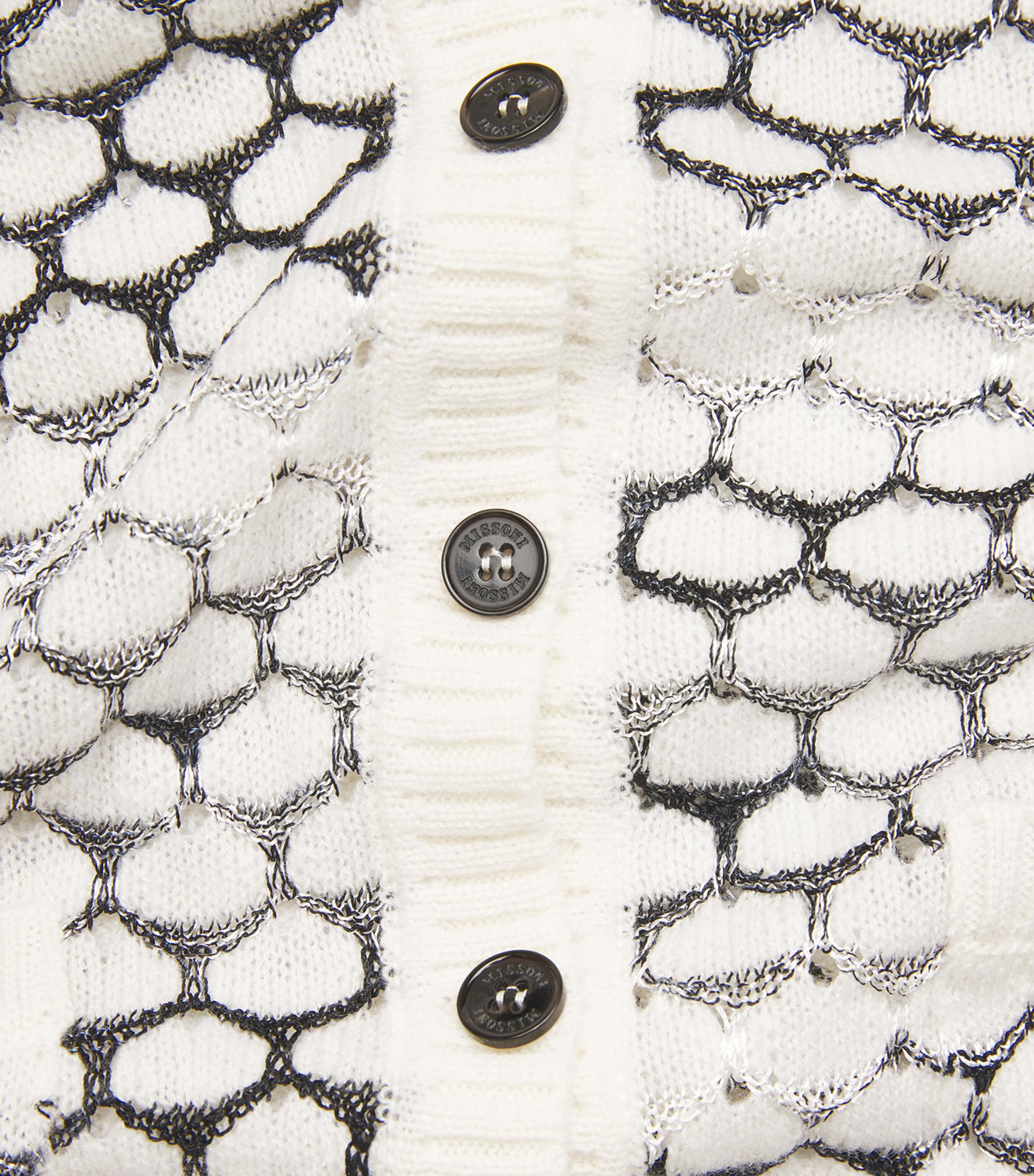 Cashmere-Blend Cardigan S01KQ WHITE BASE Image 5