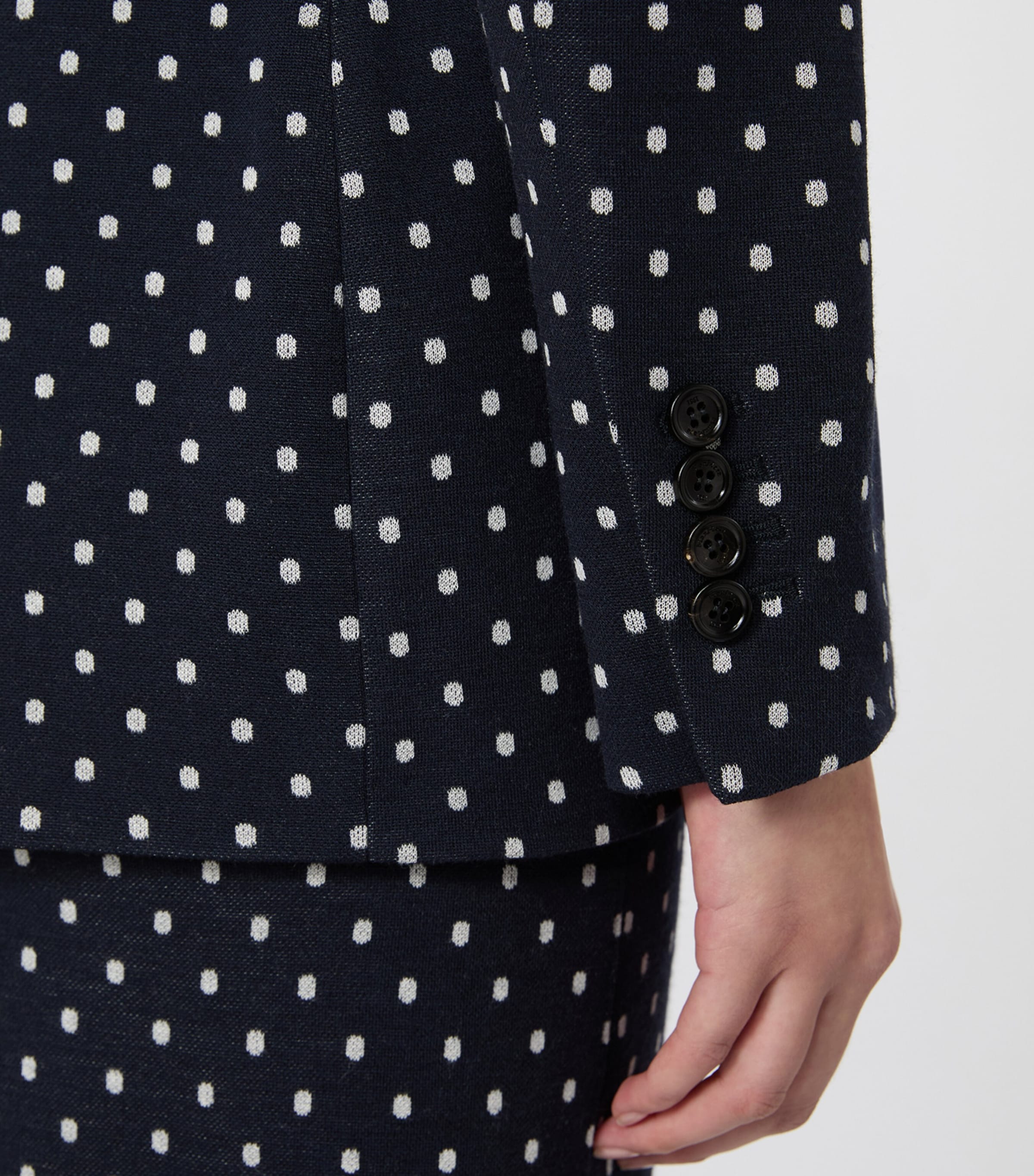 Max Mara Womens Polka Dot Blazer Ultramarine Image 6