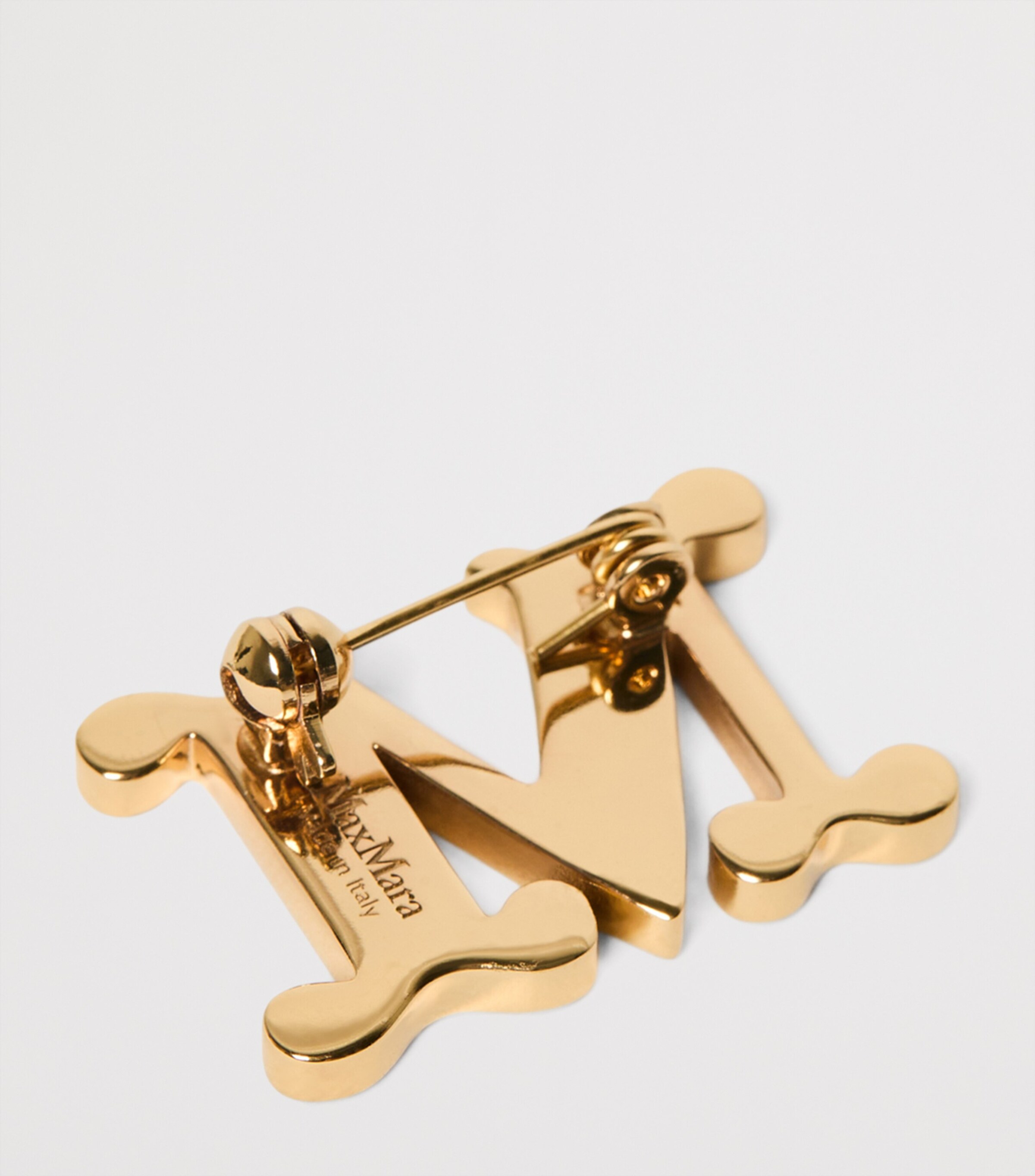 Embellished Monogram Brooch RED Image 3