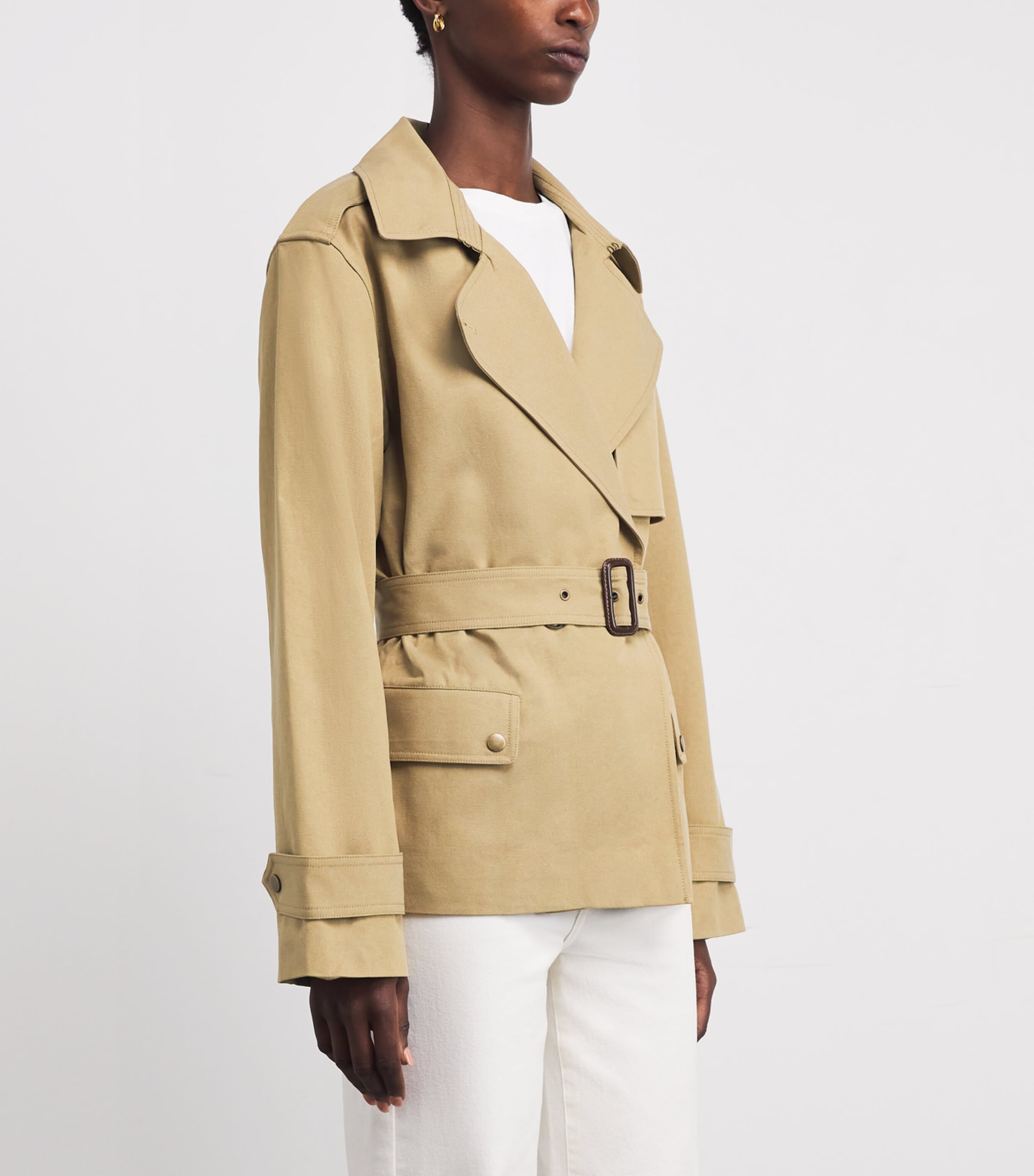 Twill Cropped Orsina Jacket KHAKI Image 3