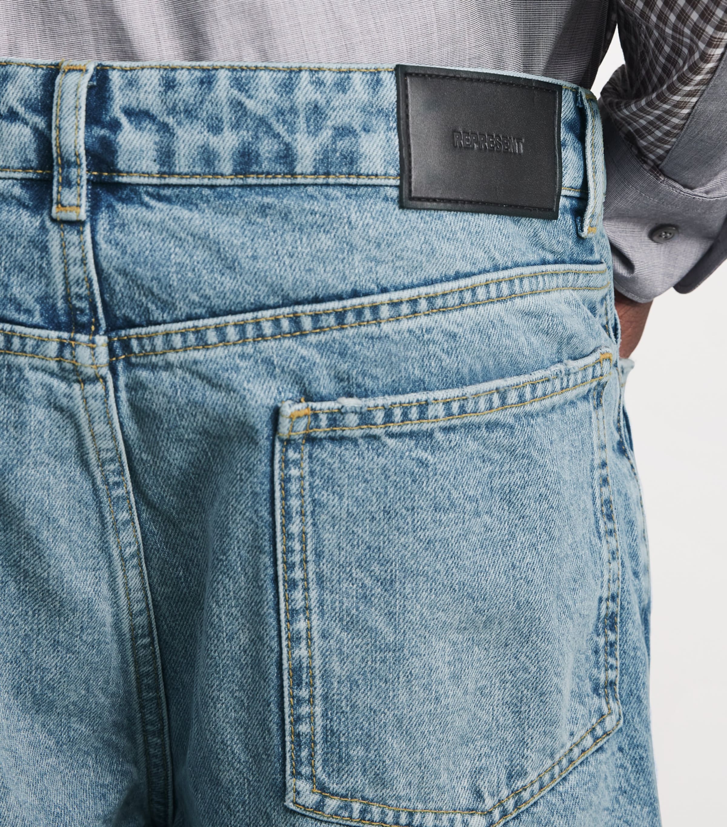 Represent Mens Heaton Straight Jeans Authentic Blue Image 3