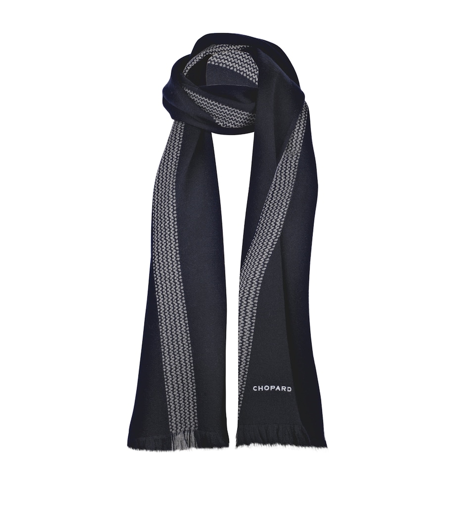 Wool Classic Racing Scarf NAVY BLUE Image 2