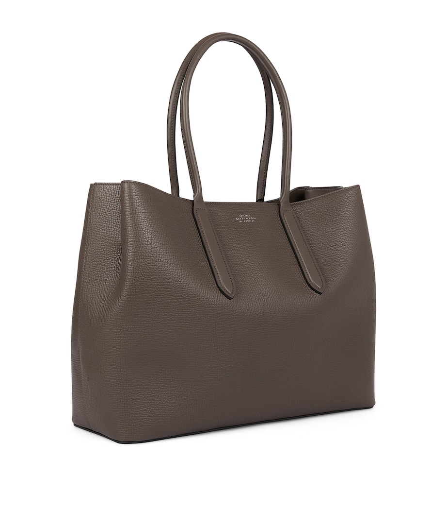 Ludlow Leather Zip Day Tote Bag DARK TAUPE Image 2