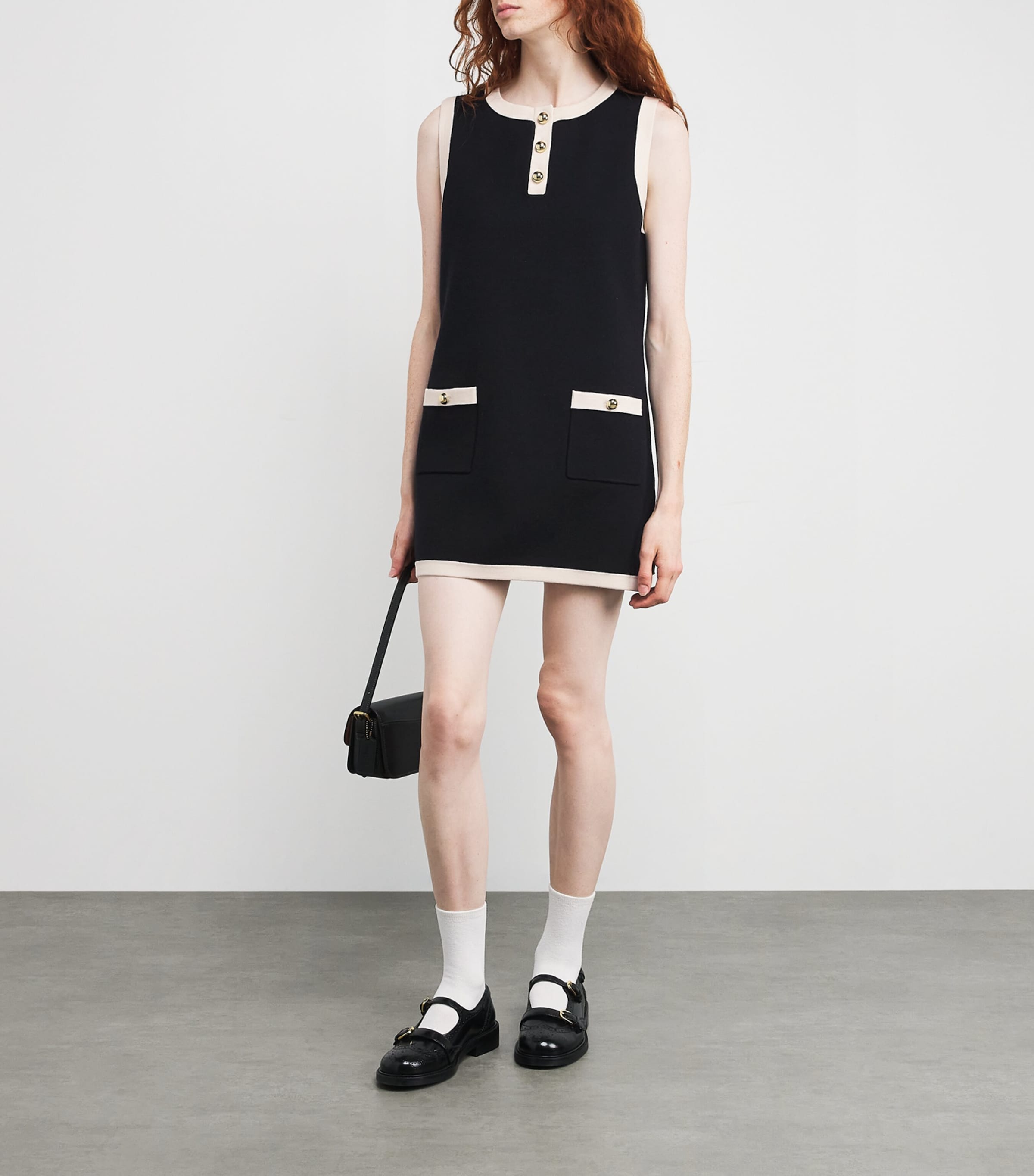 Wool-Blend The Mixed Mini Dress INDIGO Image 2