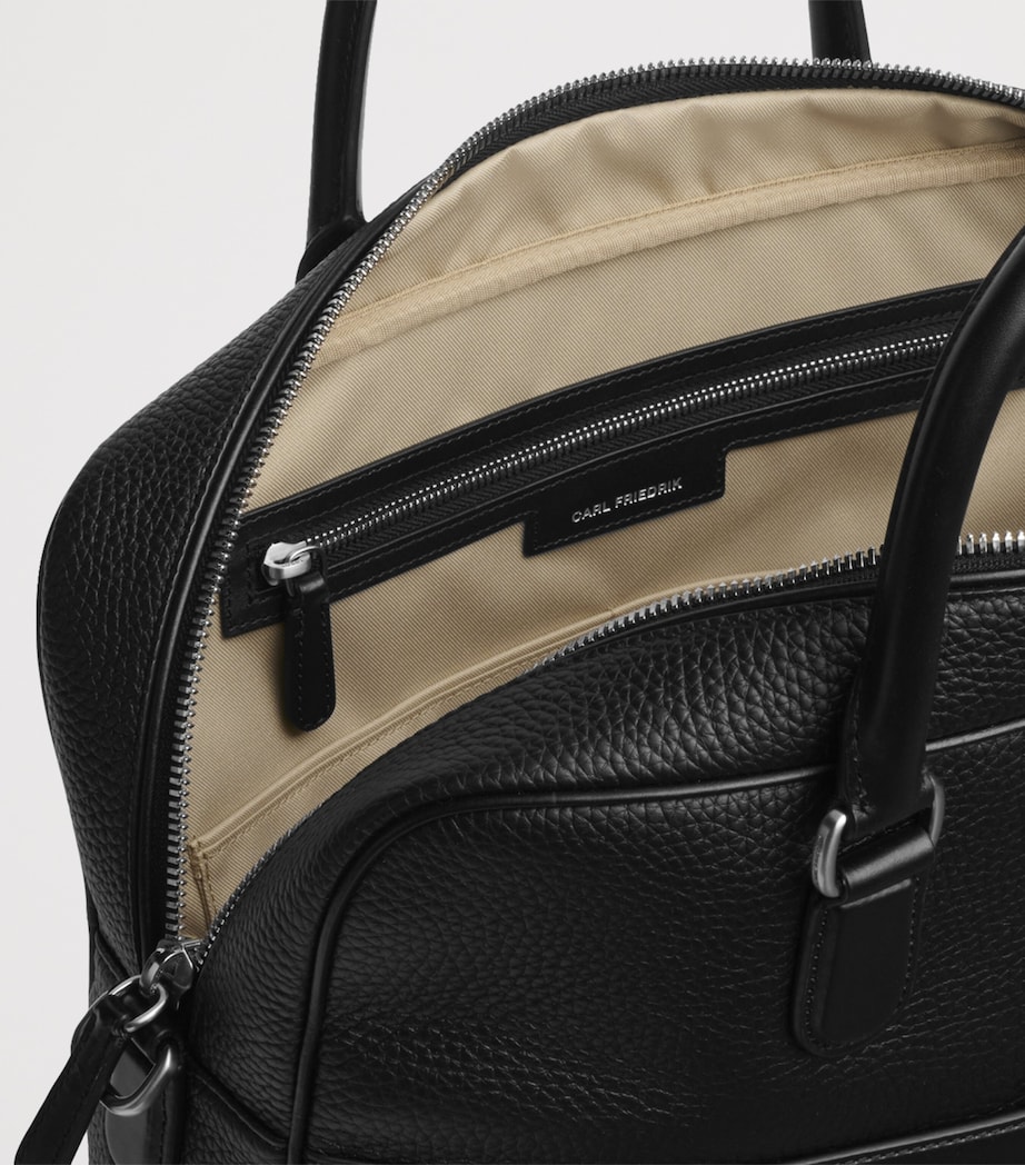 Leather Dunloe Briefcase BLACK Image 3