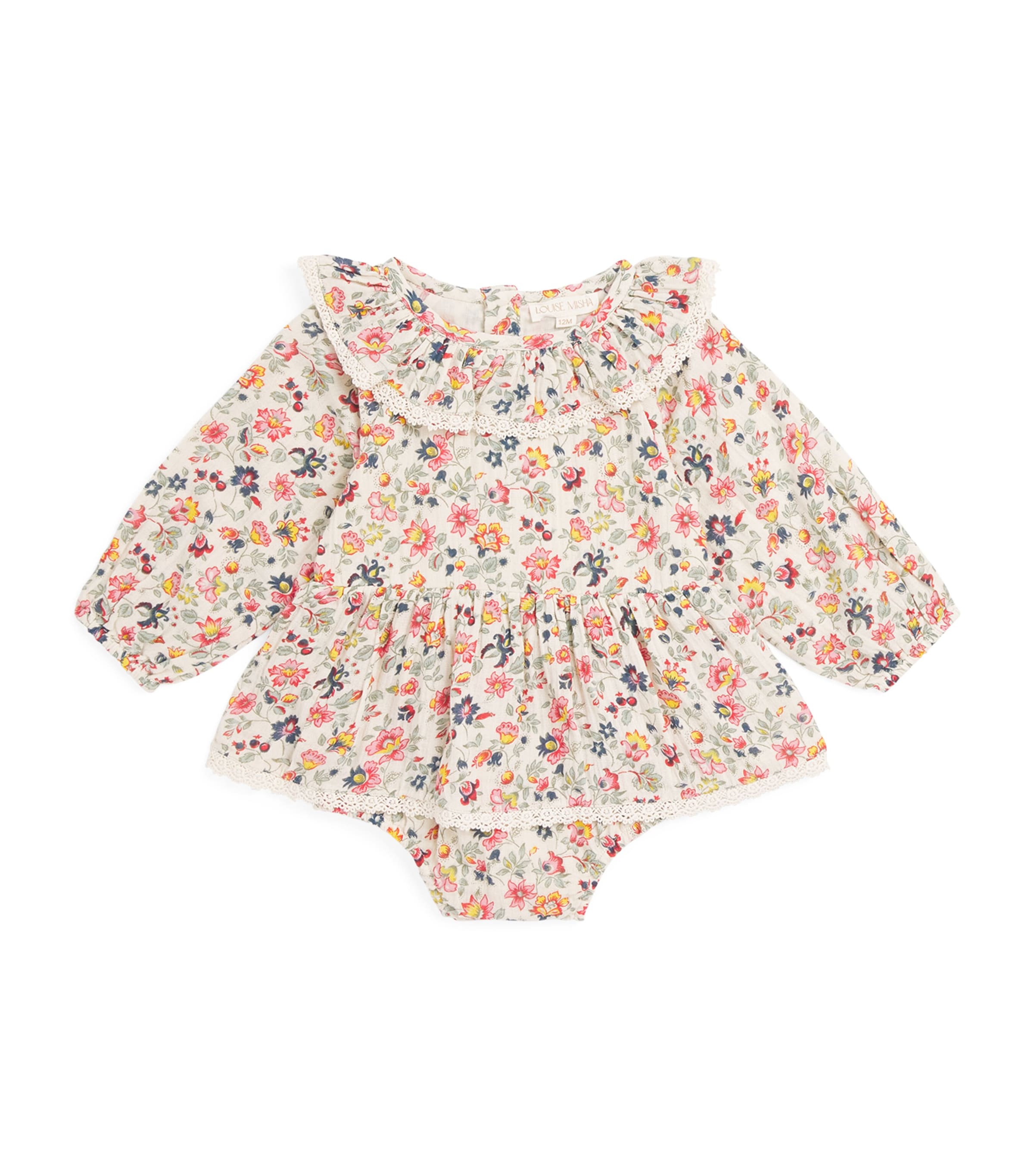 Cotton Floral Print India Bodysuit (3-24 Months) CREAM WILD FLOWERS Image 1