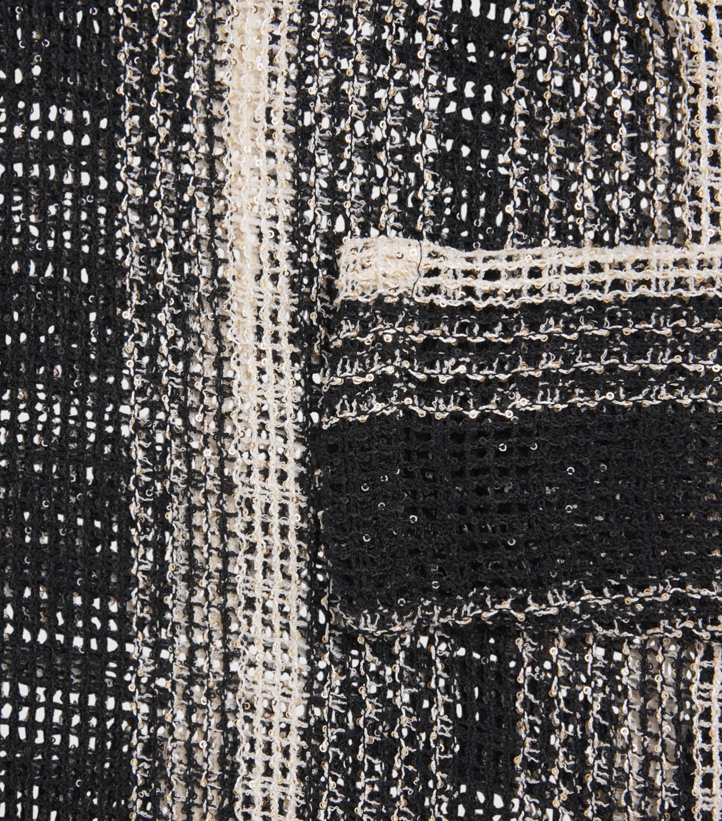 Missoni Womens Knit Stripe Mini Kaftan White/black Image 6