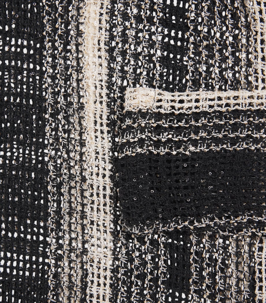 Missoni Womens Knit Stripe Mini Kaftan White/black Image 6