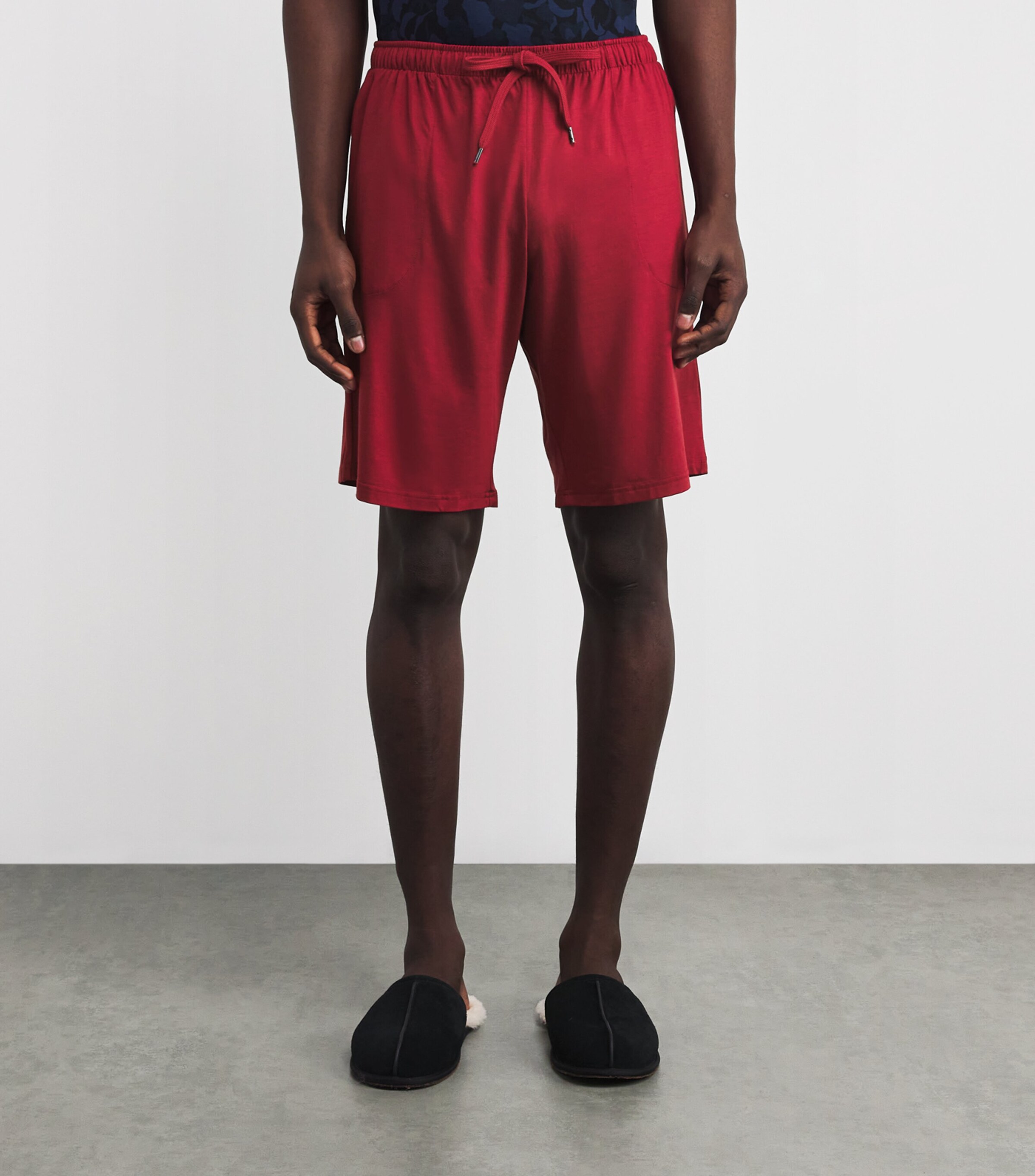 Micro Modal Basel Sweat Shorts 022RED Image 3