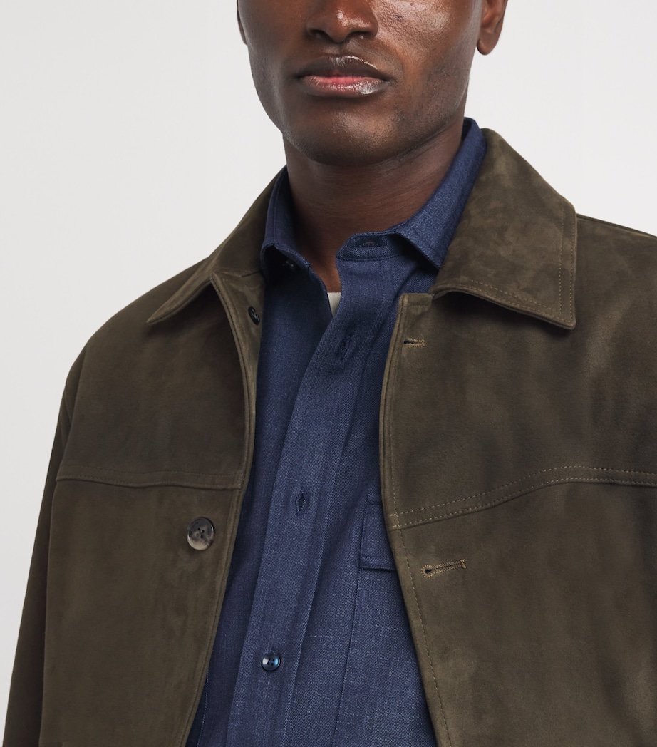 Wool-Silk-Linen-Blend Overshirt 050 NAVY BLUE Image 6