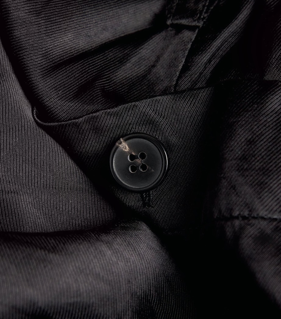 Glossy Drawstring Trousers 900 BLACK Image 5