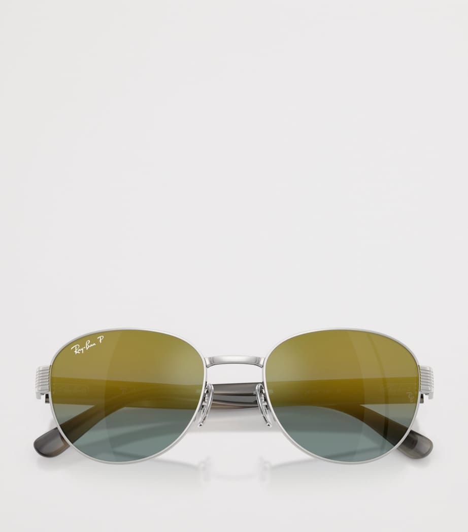 Ray-Ban RB3766 Polarized+ Lenses Square Sunglasses Silver Image 5