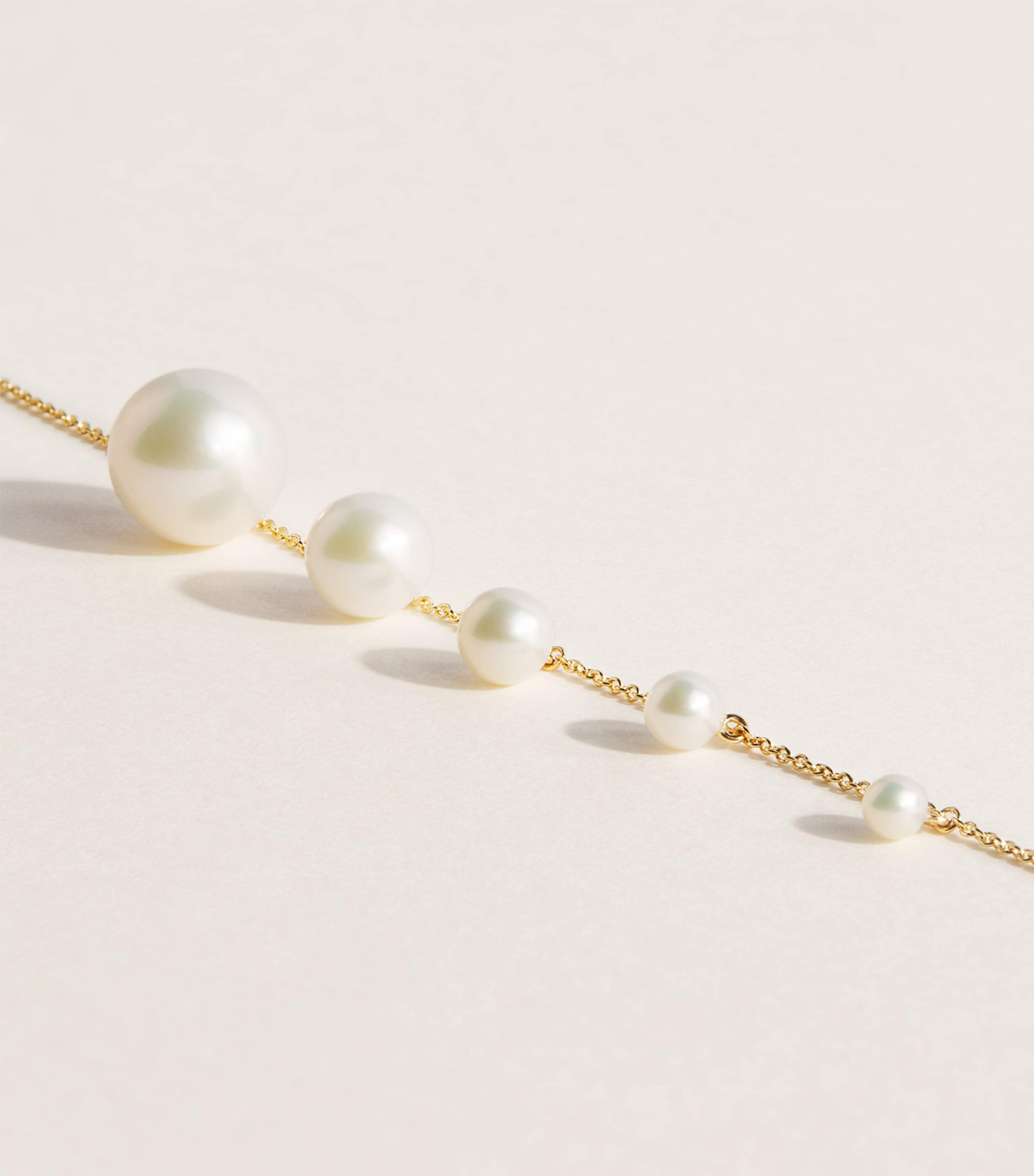 Sophie Bille Brahe Yellow Gold and Pearl Lou Ensemble Necklace Yellow Gold Image 4