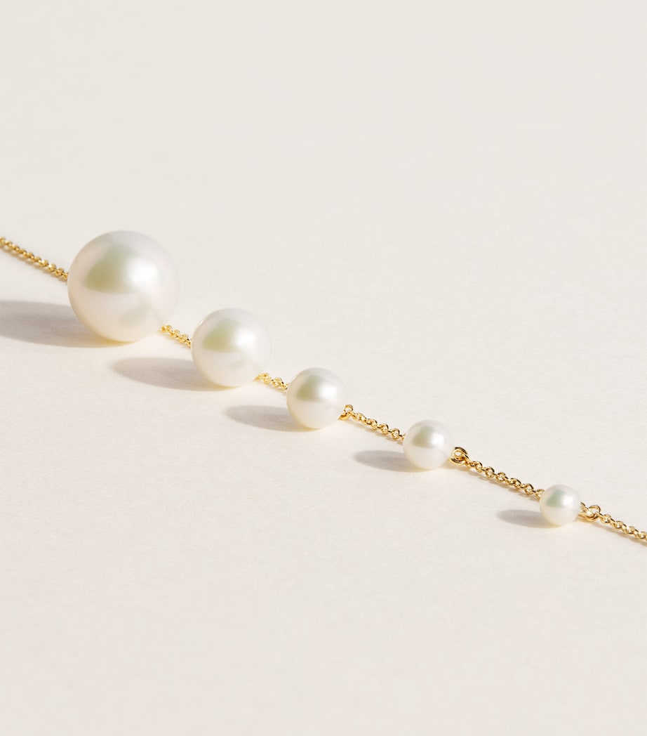 Sophie Bille Brahe Yellow Gold and Pearl Lou Ensemble Necklace Yellow Gold Image 4