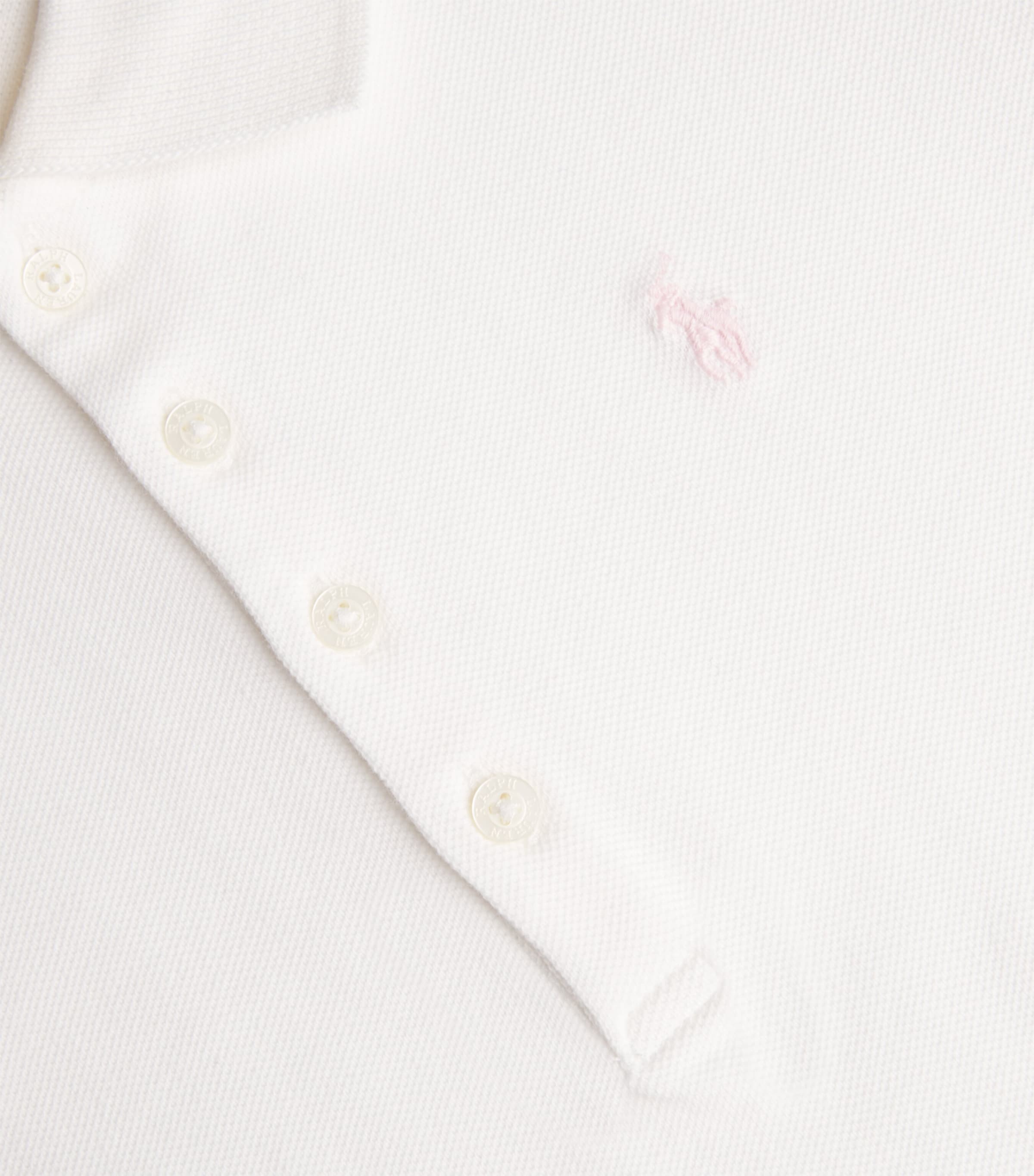 Cotton Polo Pony Polo Shirt (7-14 Years) WHITE Image 3