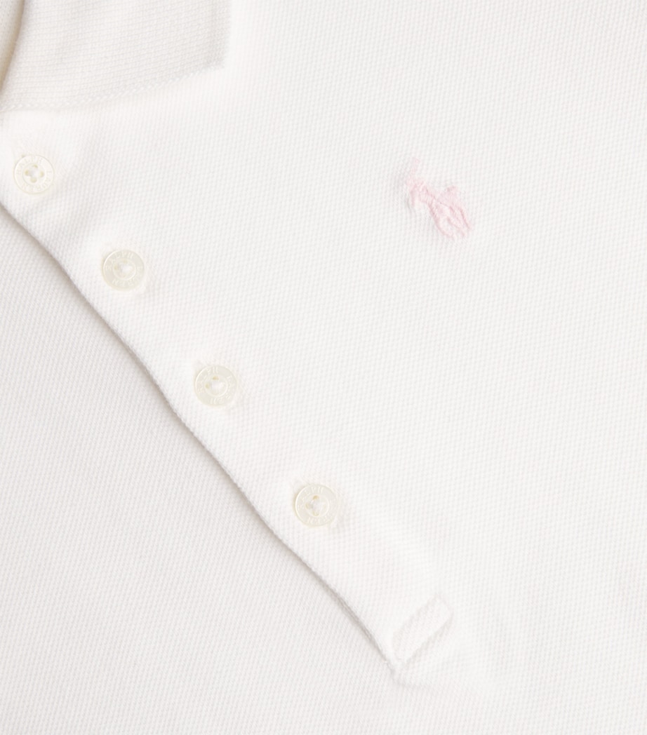 Cotton Polo Pony Polo Shirt (7-14 Years) WHITE Image 3