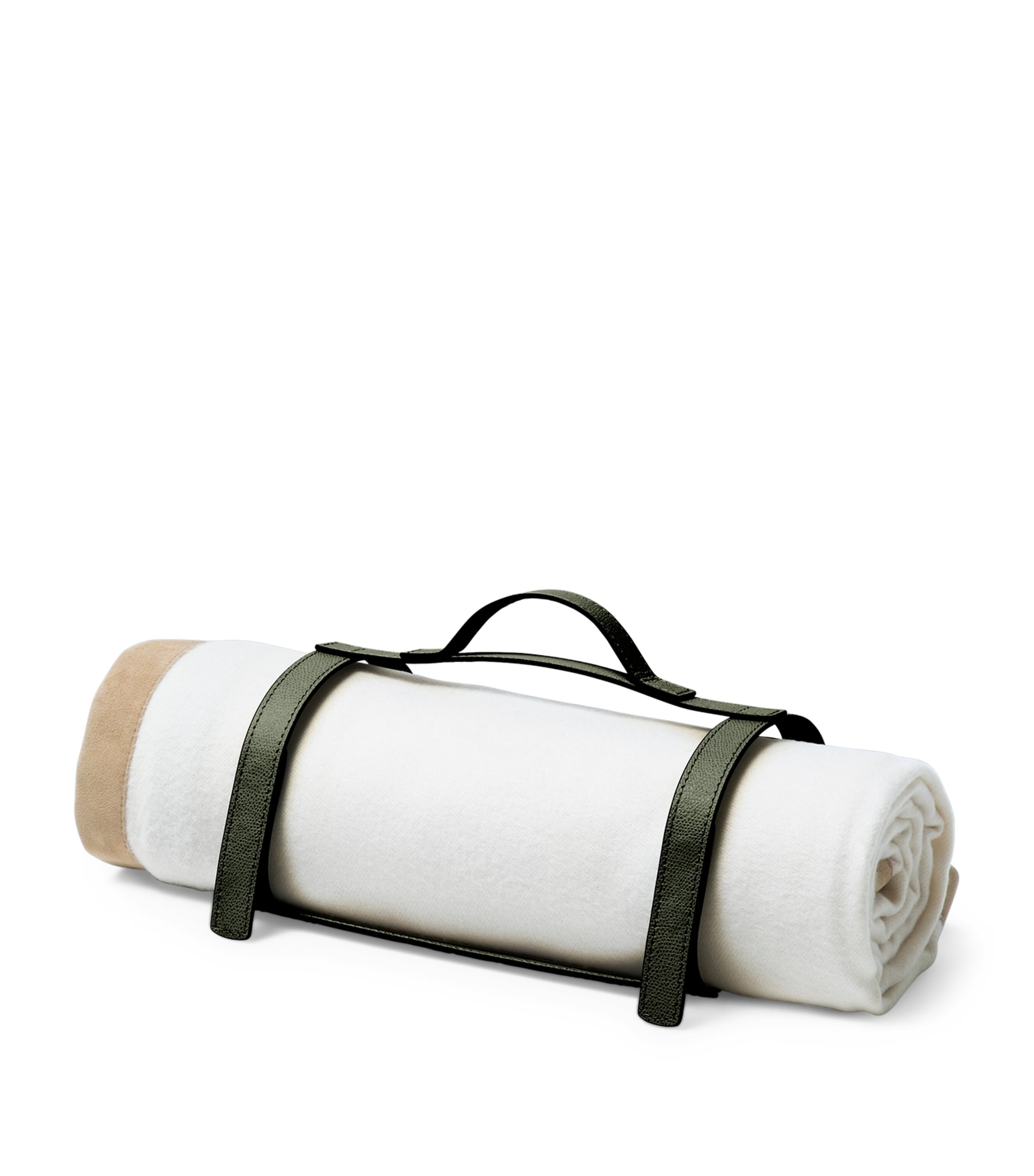 Frette Leather Otello Throw Holder Forest Green Image 1