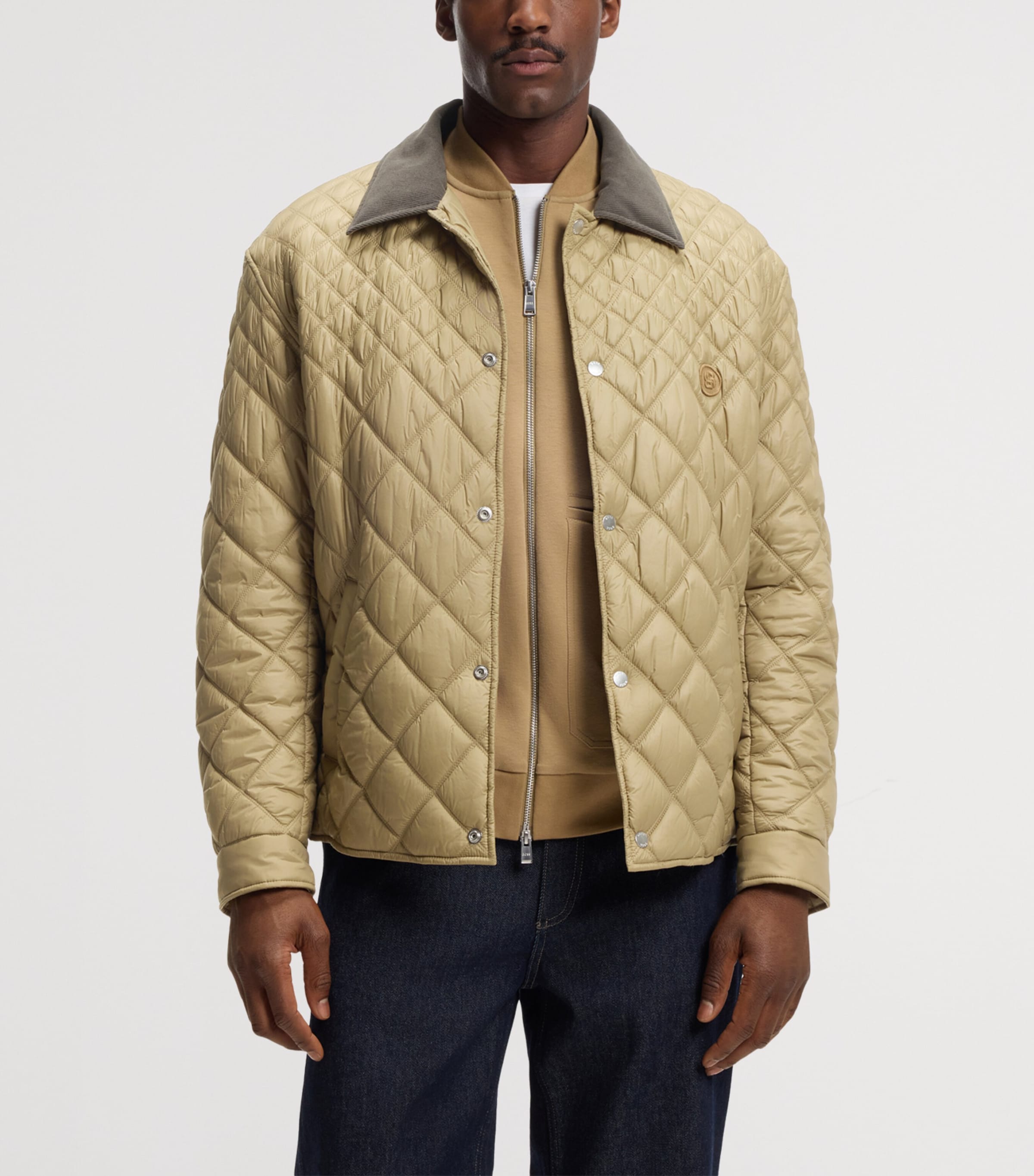 BOSS Mens Water-Repellent Quilted Field Jacket Image 2
