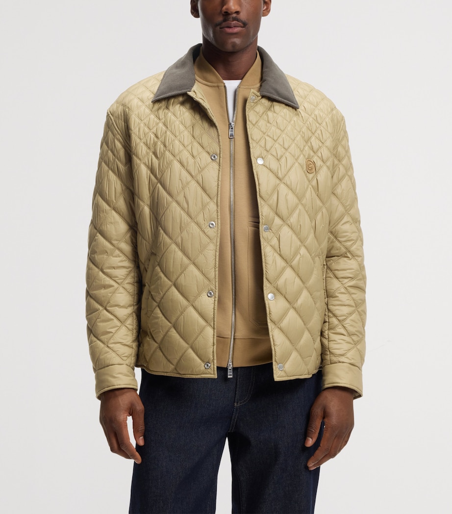 BOSS Mens Water-Repellent Quilted Field Jacket Image 2