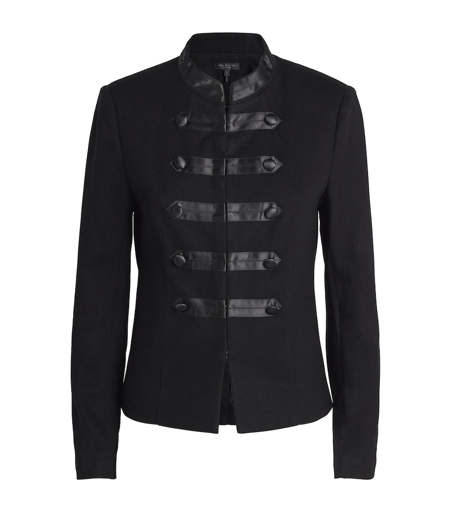 Rag & Bone Womens Wool Mercer Regalia Blazer Black Image 1