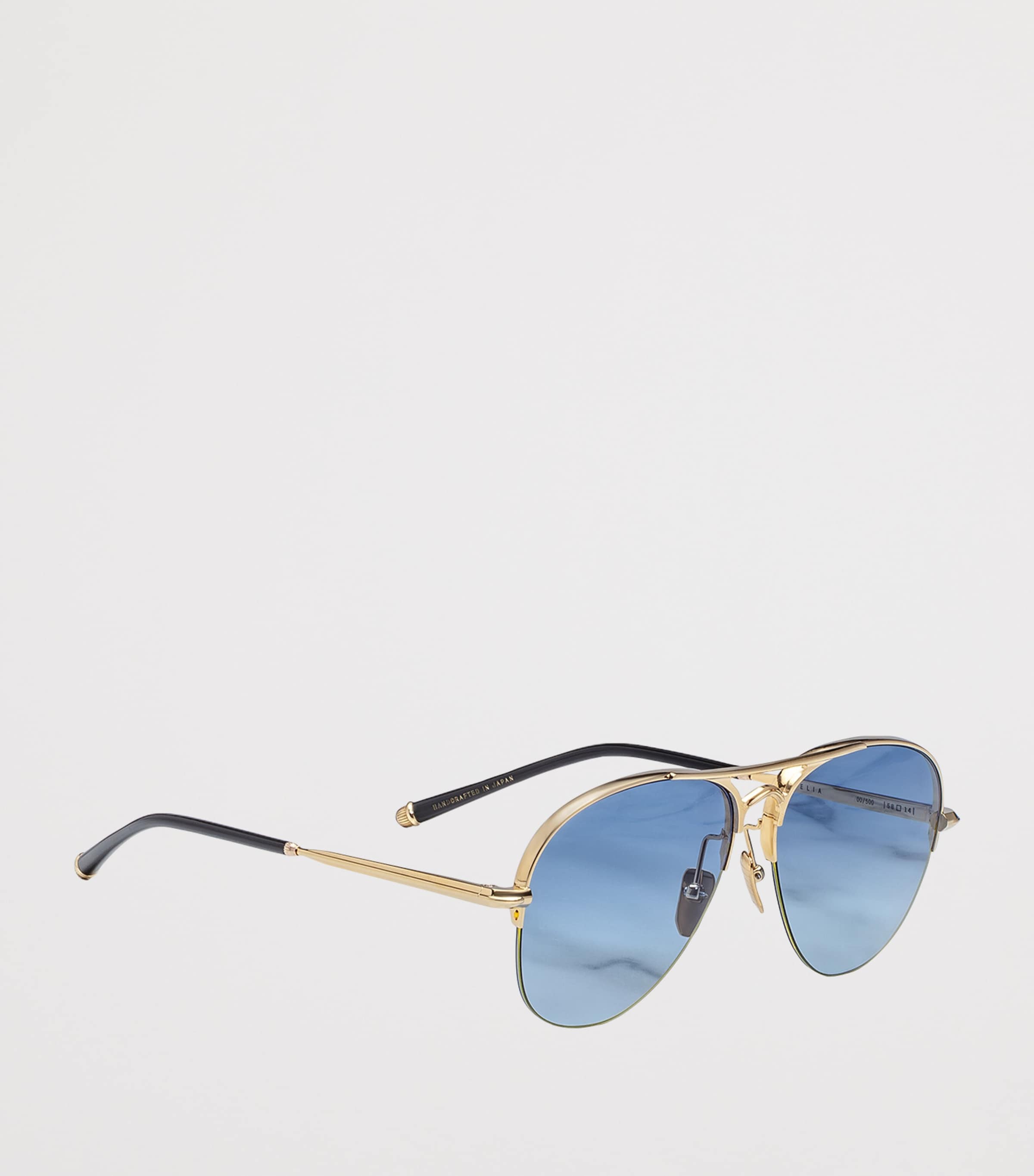 Jacques Marie Mage Metal Amelia Aviator Sunglasses In Gold