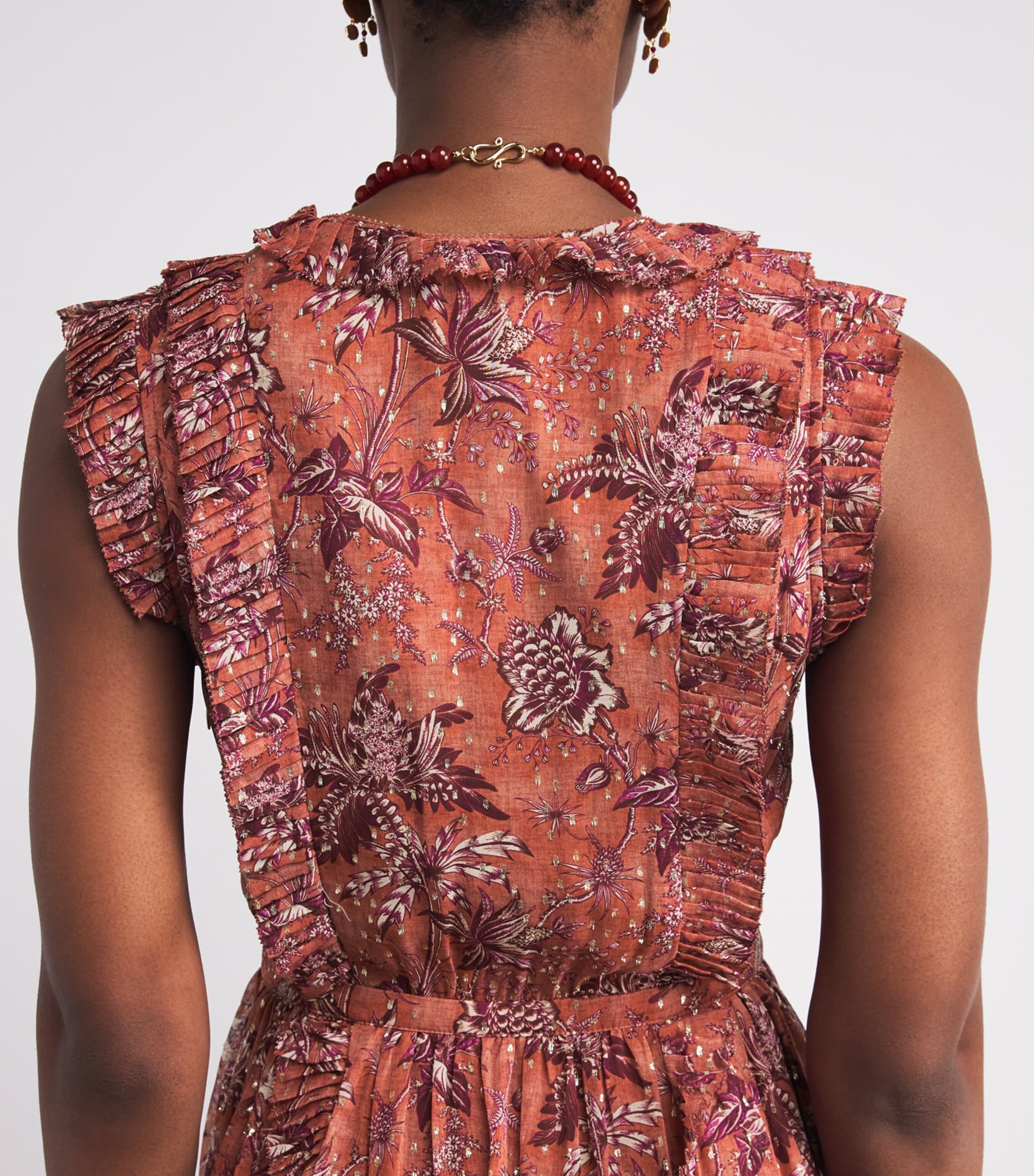 Silk-Blend Aida Maxi Dress OLEANDER Image 6