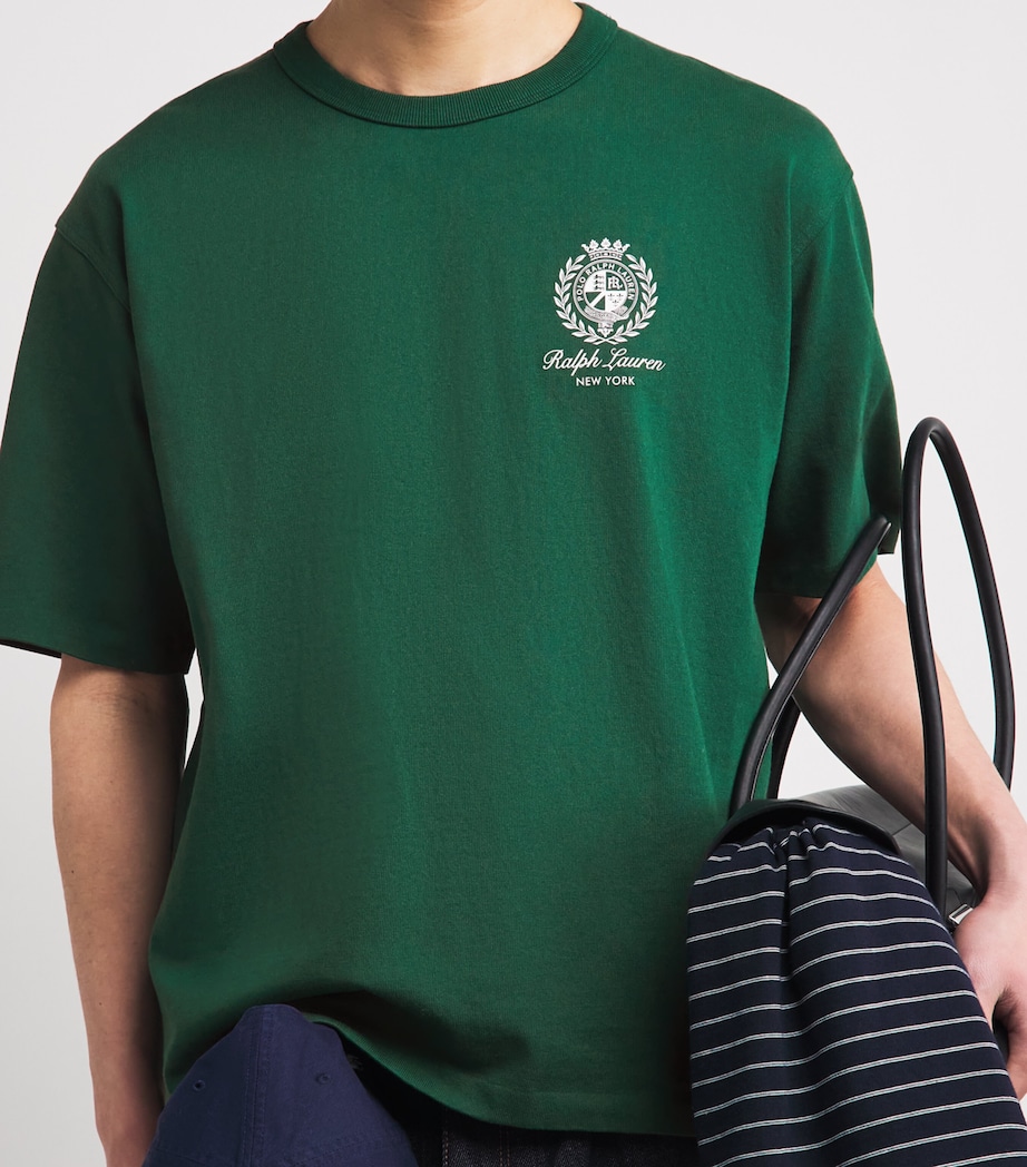 Polo Ralph Lauren Mens Cotton Logo Crest T-Shirt New Forest Image 3